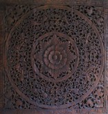 Simply Pure Hand carved wall panel Design LOTO dark brown , different sizes available