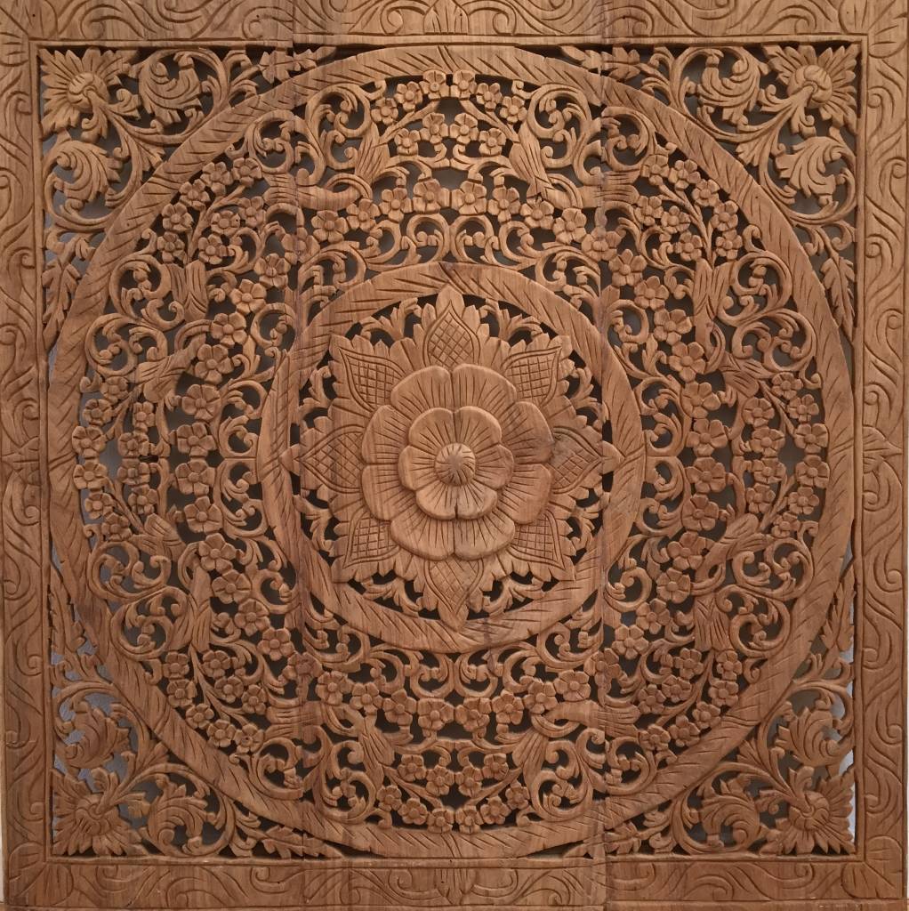 Simply Pure Hand carved wall panel Design LOTO natural, different sizes available