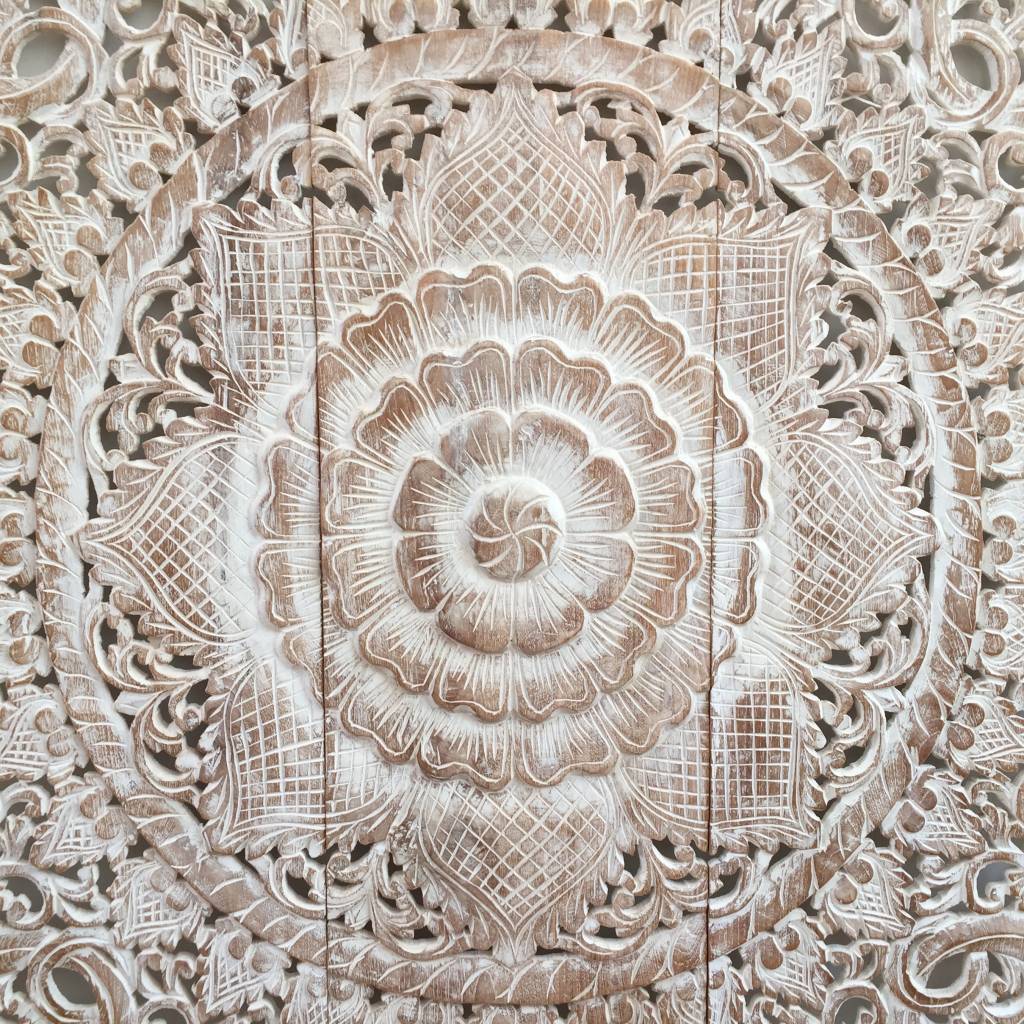 Simply Pure Hand carved wall panel Design LOTO between white, different sizes available