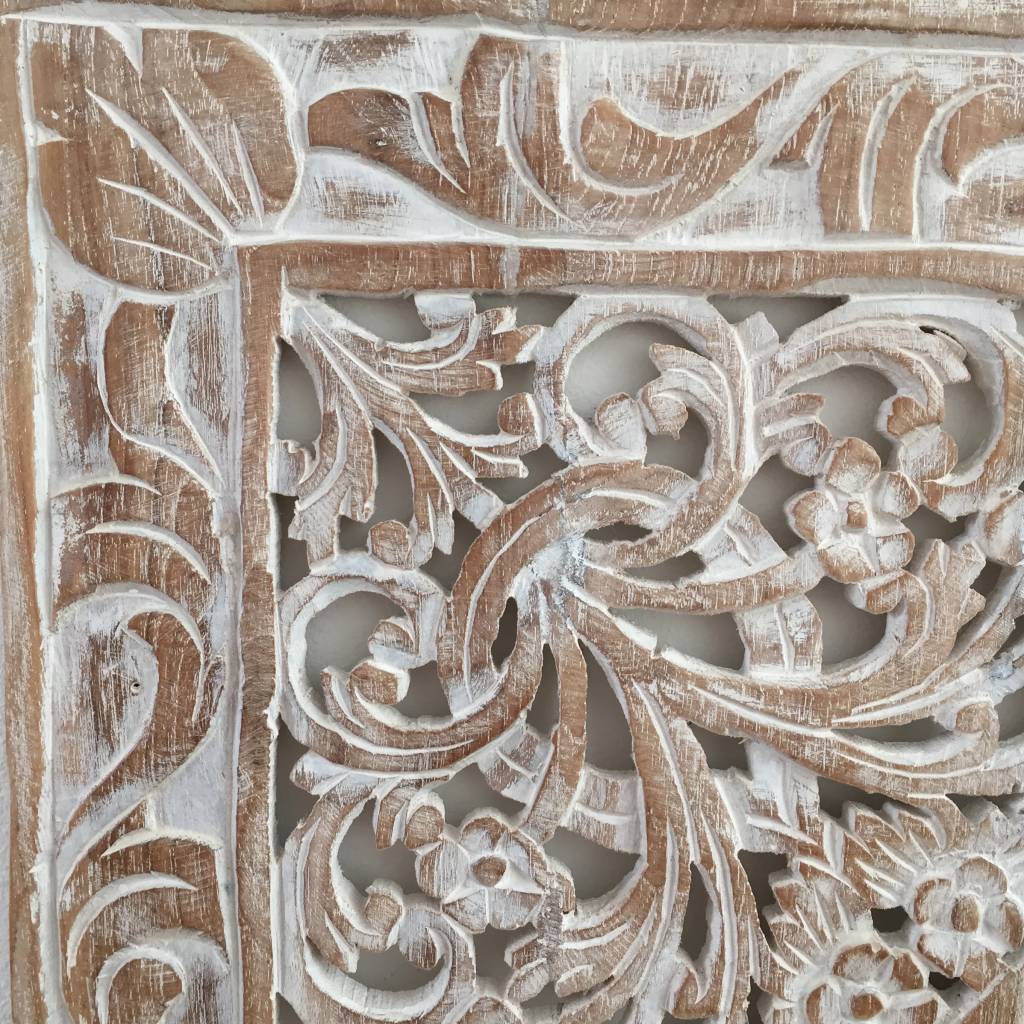 Simply Pure Hand carved wall panel Design LOTO between white, different sizes available