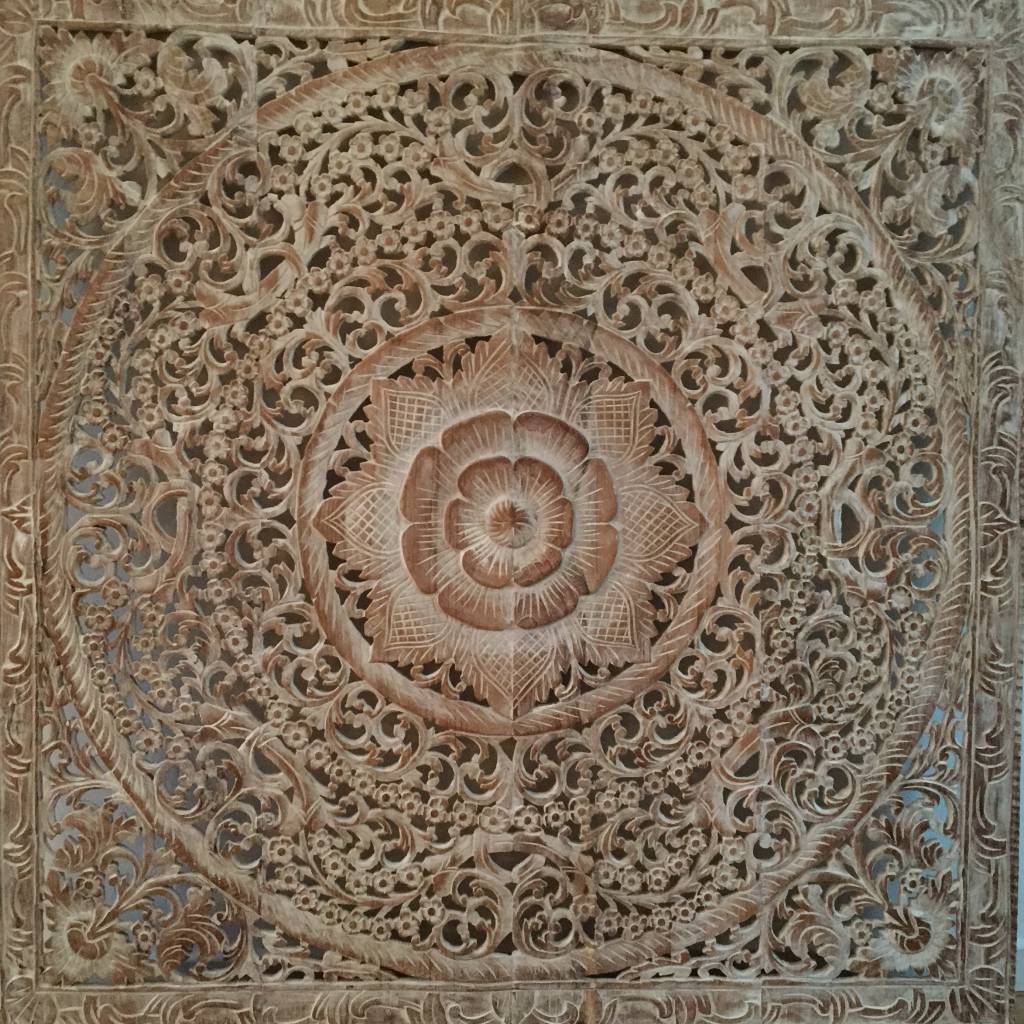 Simply Pure Hand carved wall panel Design LOTO between white, different sizes available
