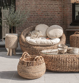 Bazar Bizar The Raffia Tressed Stool - Natural