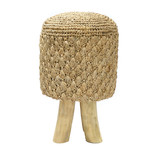 Bazar Bizar The Raffia Tressed Stool - Natural