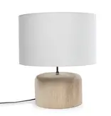 Bazar Bizar The Teak Wood Table Lamp - Natural White