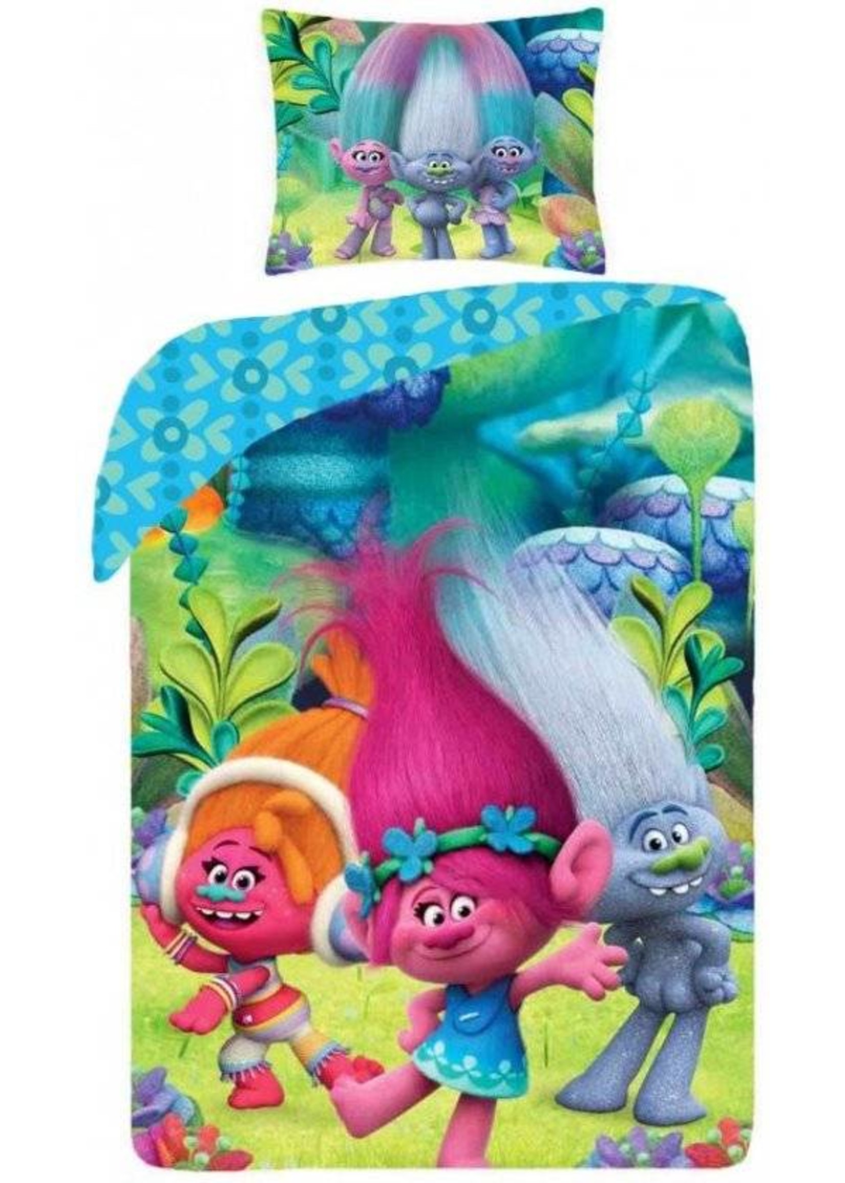 Dreamworks Trolls Blue Duvet Cover  Poppy