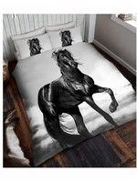 Gavano Cavailia Black Horse Double Duvet Cover