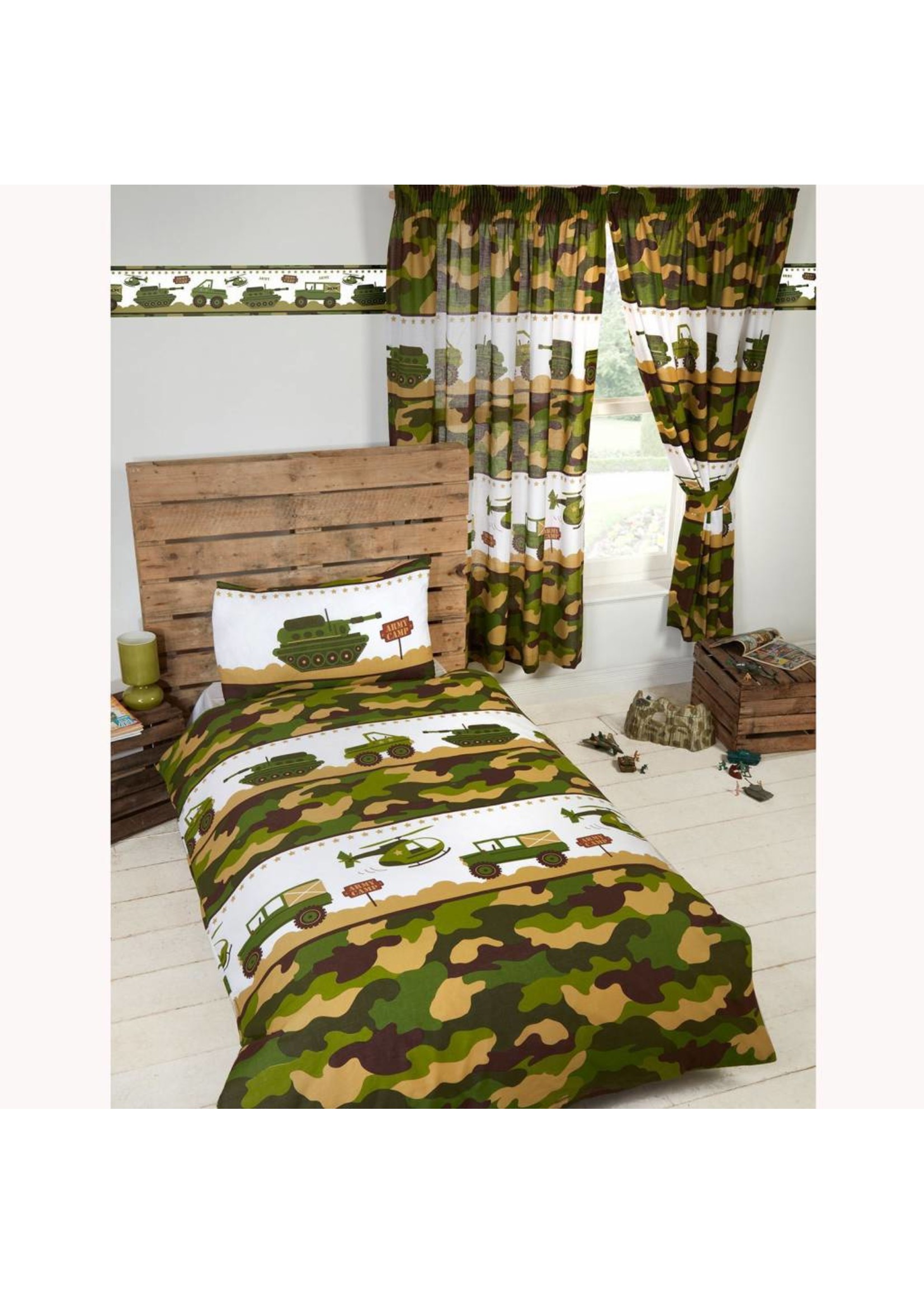 Camouflage Army Camp Wallpaper Border