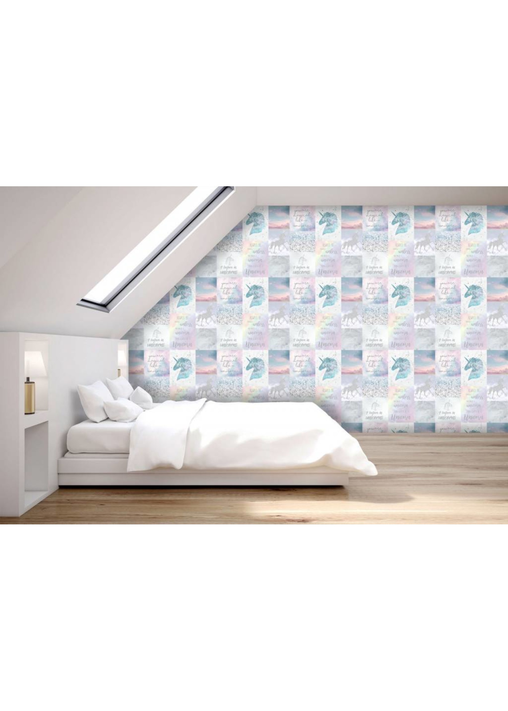 Arthouse Believe in Unicorn Glitter Wallpaper