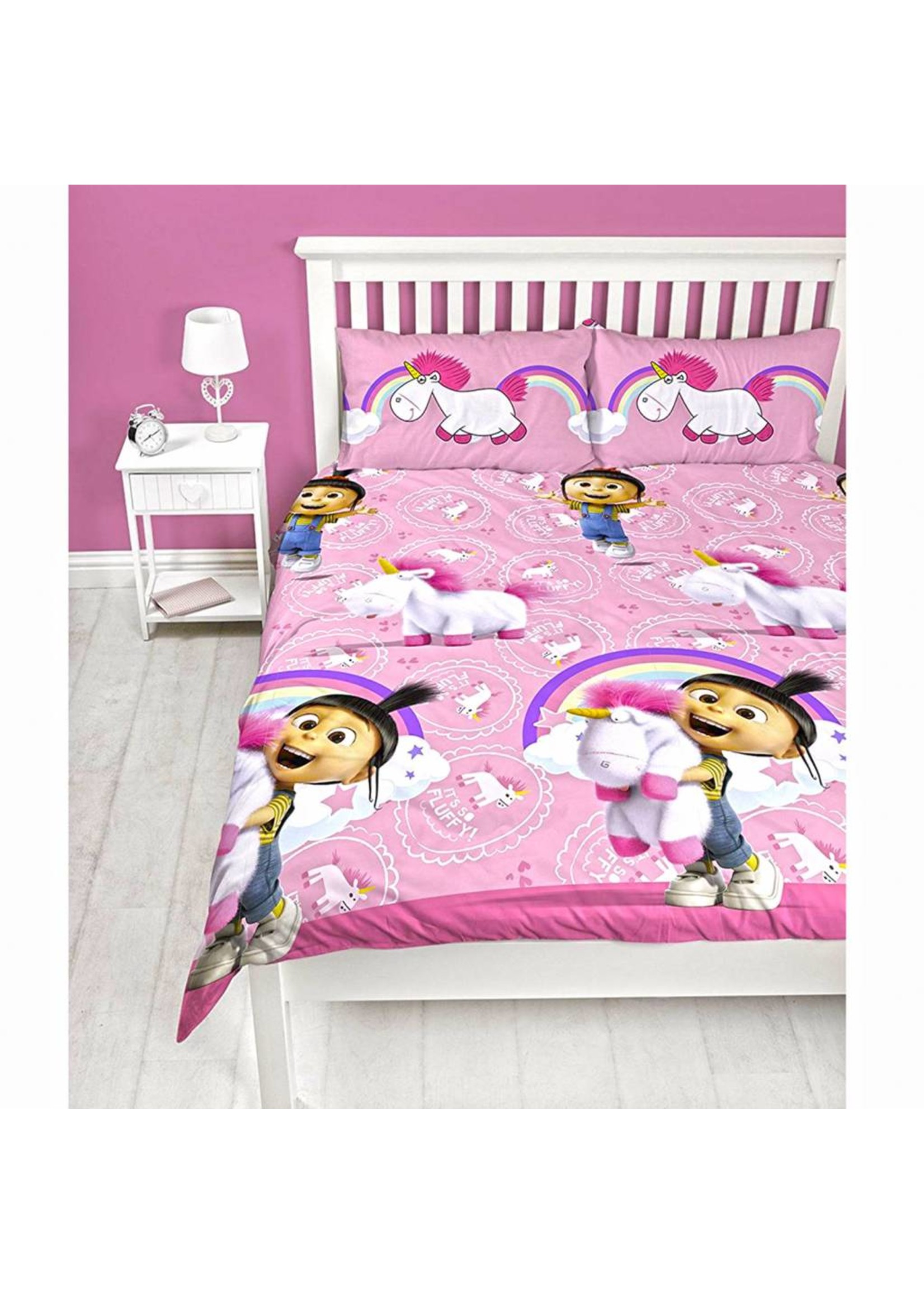 Minions Despicable Me Double Duvet Cover Fluffy Unicorn