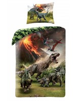 Jurassic Worlds Duvet Cover Set DinosaurVolcano