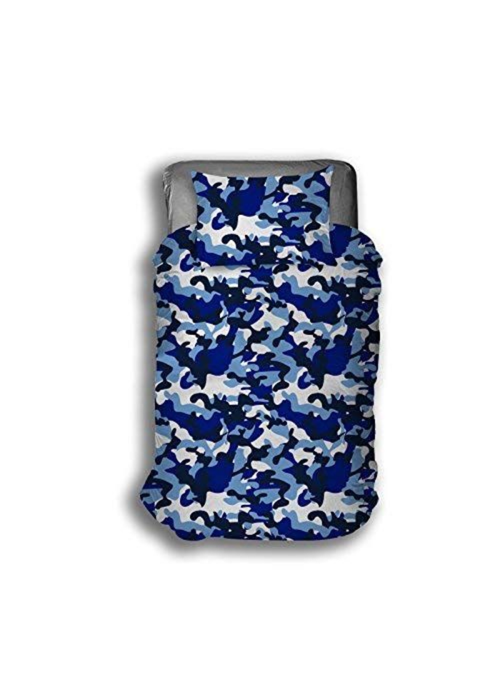 Camouflage Double Duvet Cover Set Blue