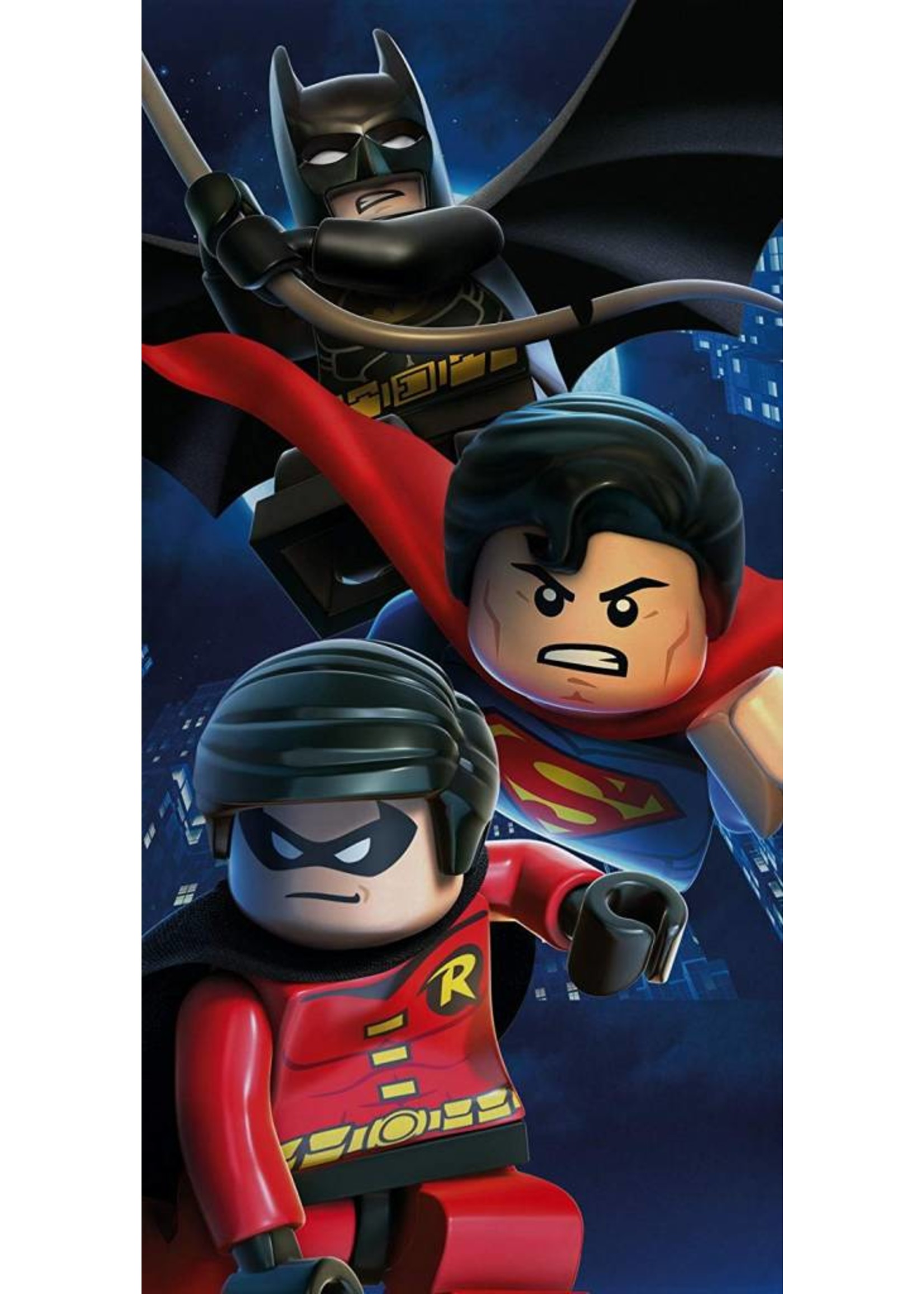 DC Comics Lego DC Superheroes Battle Cotton Beach Bath Towel Batman Superman Robin