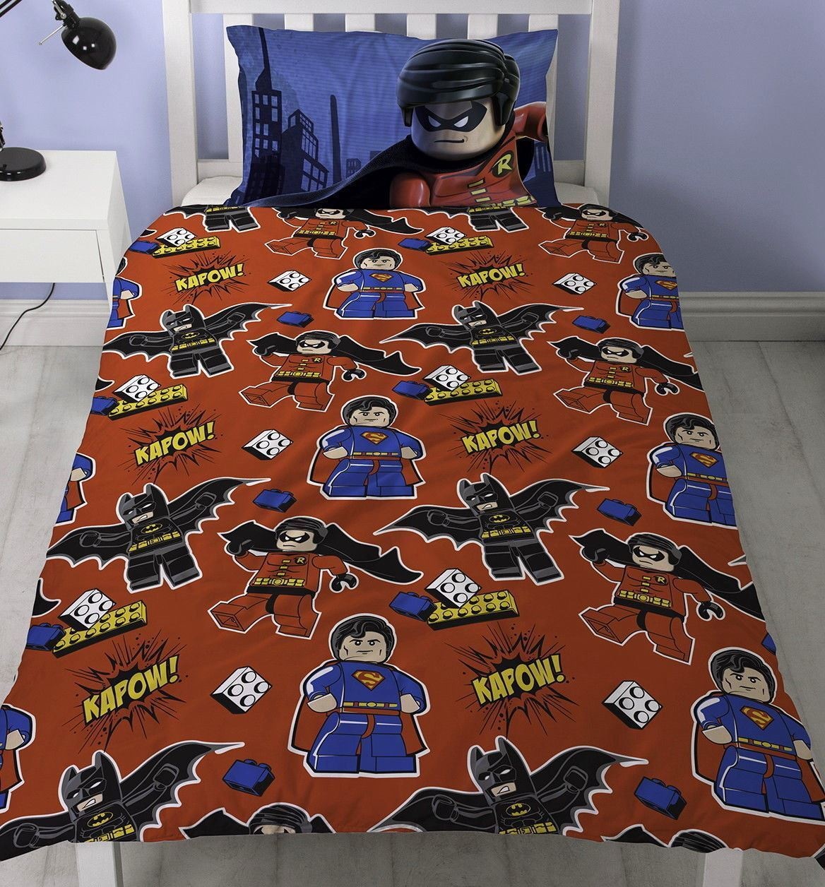 Lego Batman Superman Battle Duvet Cover