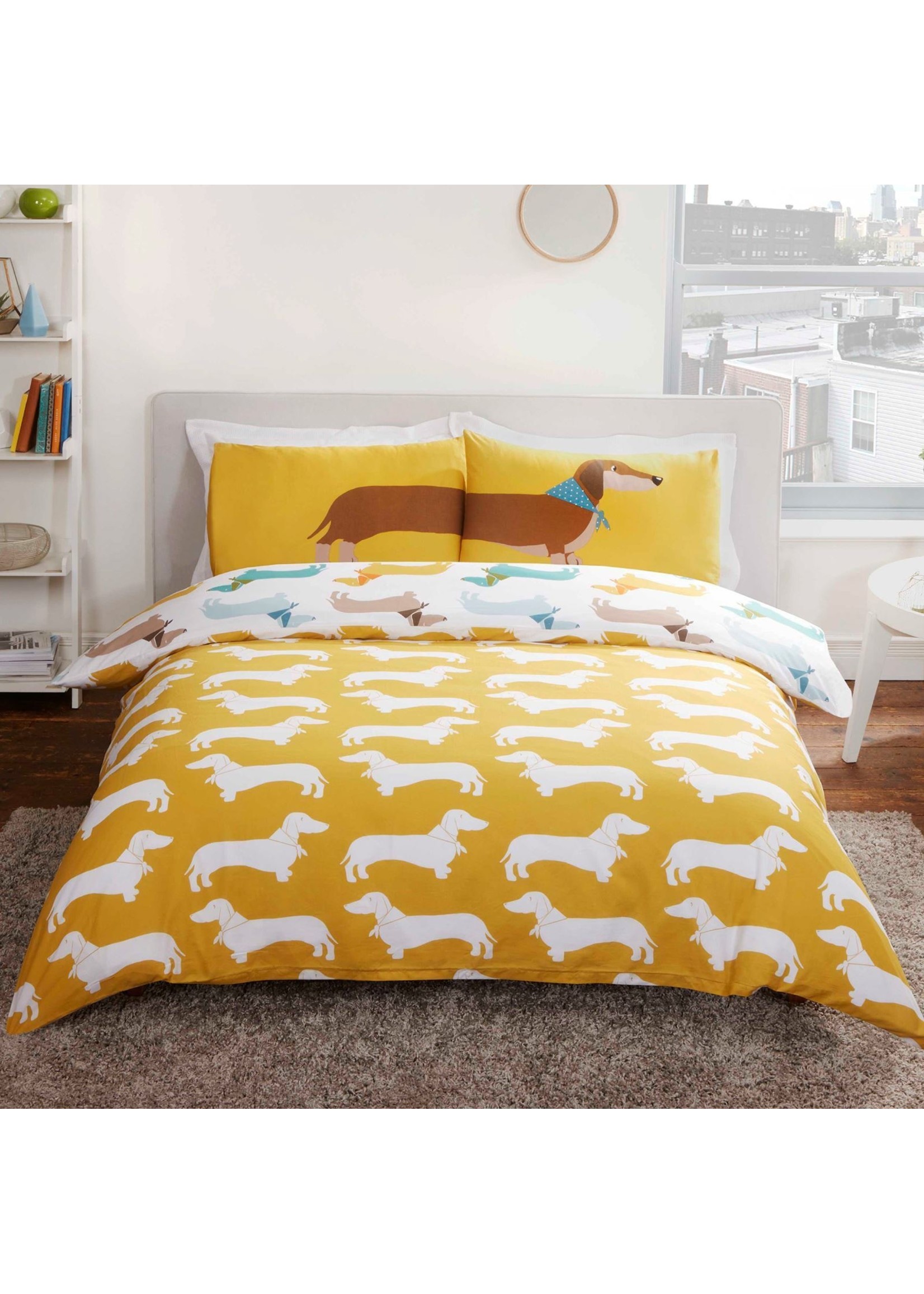 Sausage Dog Double Duvet Cover Set