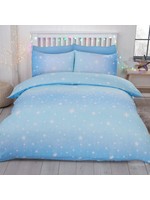 Starbust DOuble Duvet Cover Set Blue