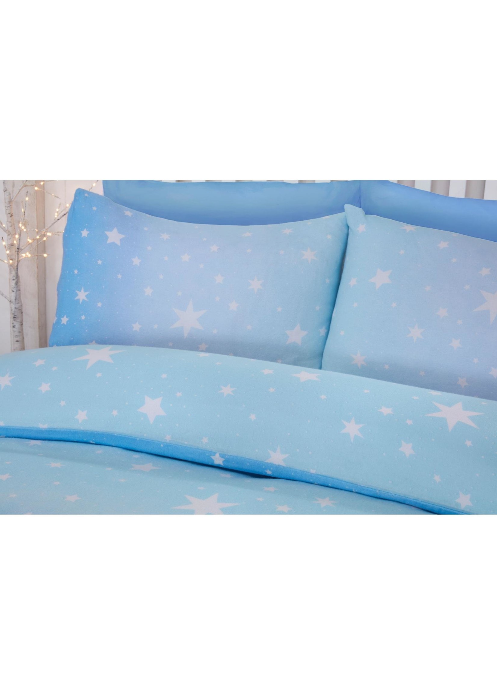 Starbust DOuble Duvet Cover Set Blue