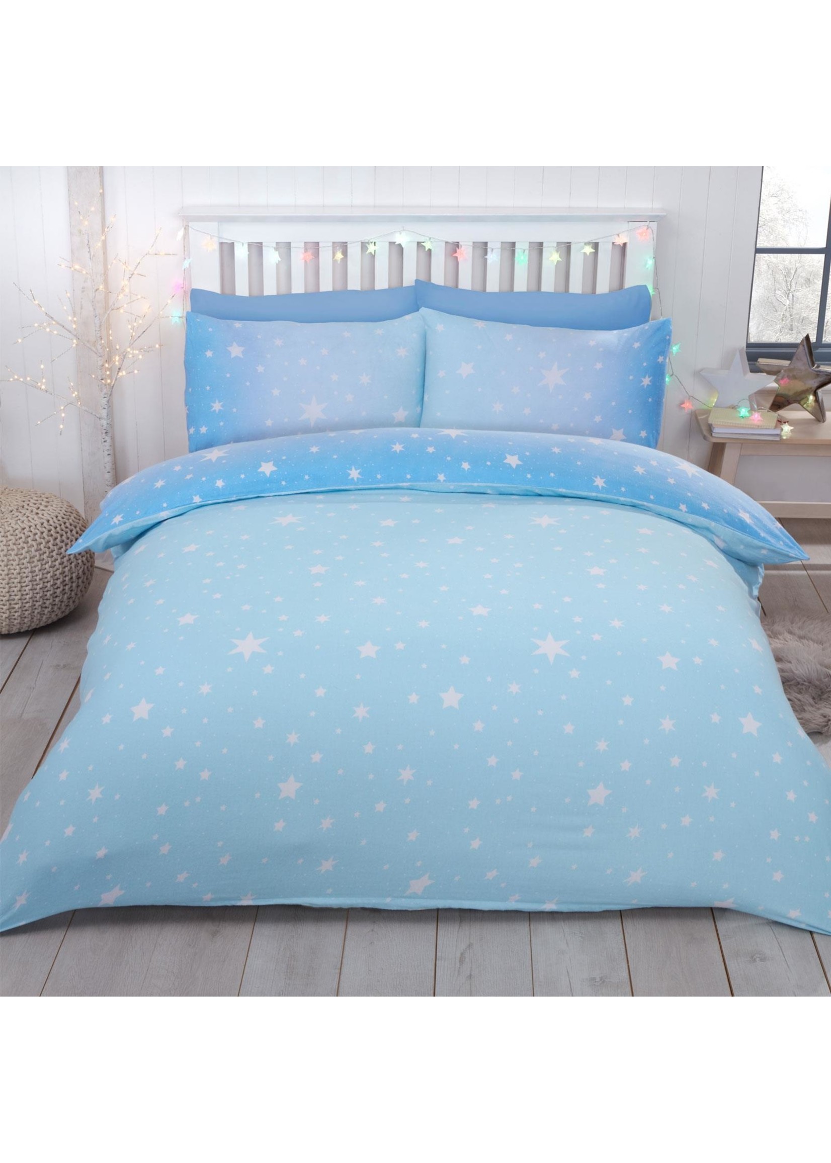 Starbust Duvet Cover Set Blue