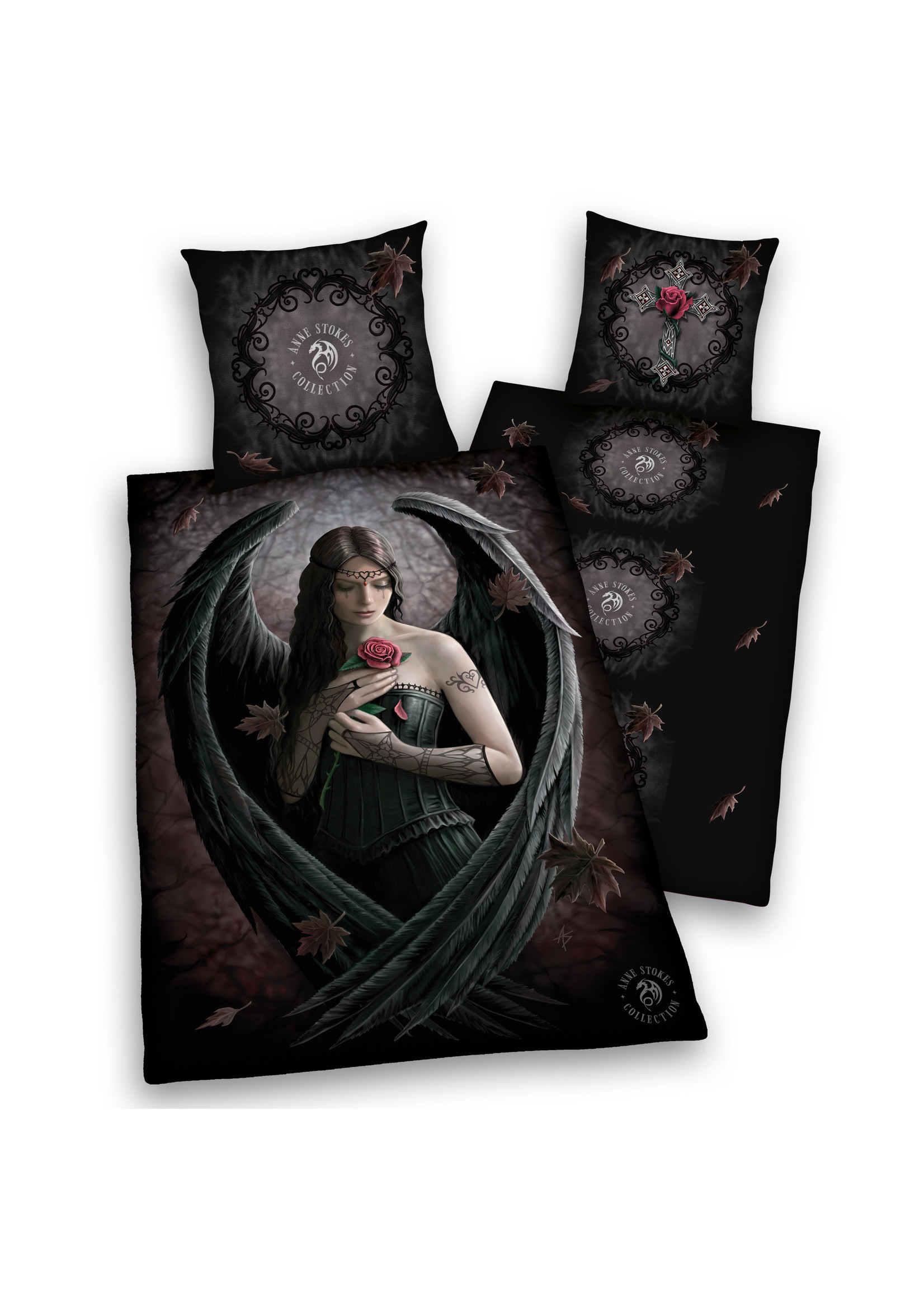 Anne Stokes Duvet Cover Set Rose