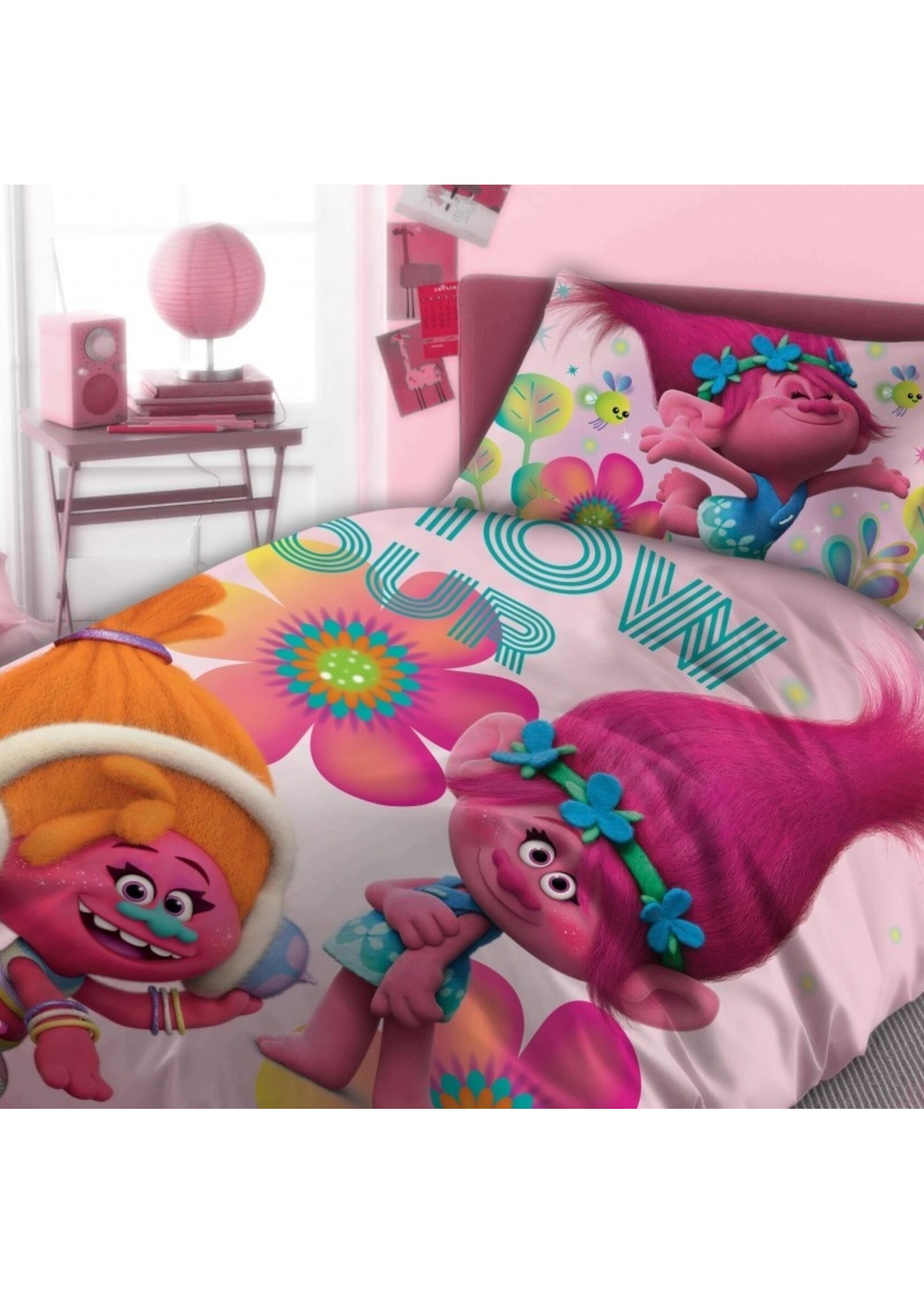 Dreamworks Trolls Dekbedovertrek Pinky