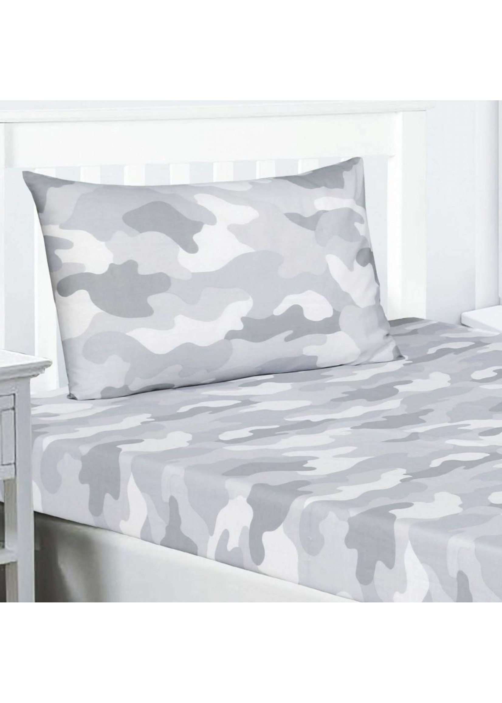 Camouflage Fitted Sheet Grey
