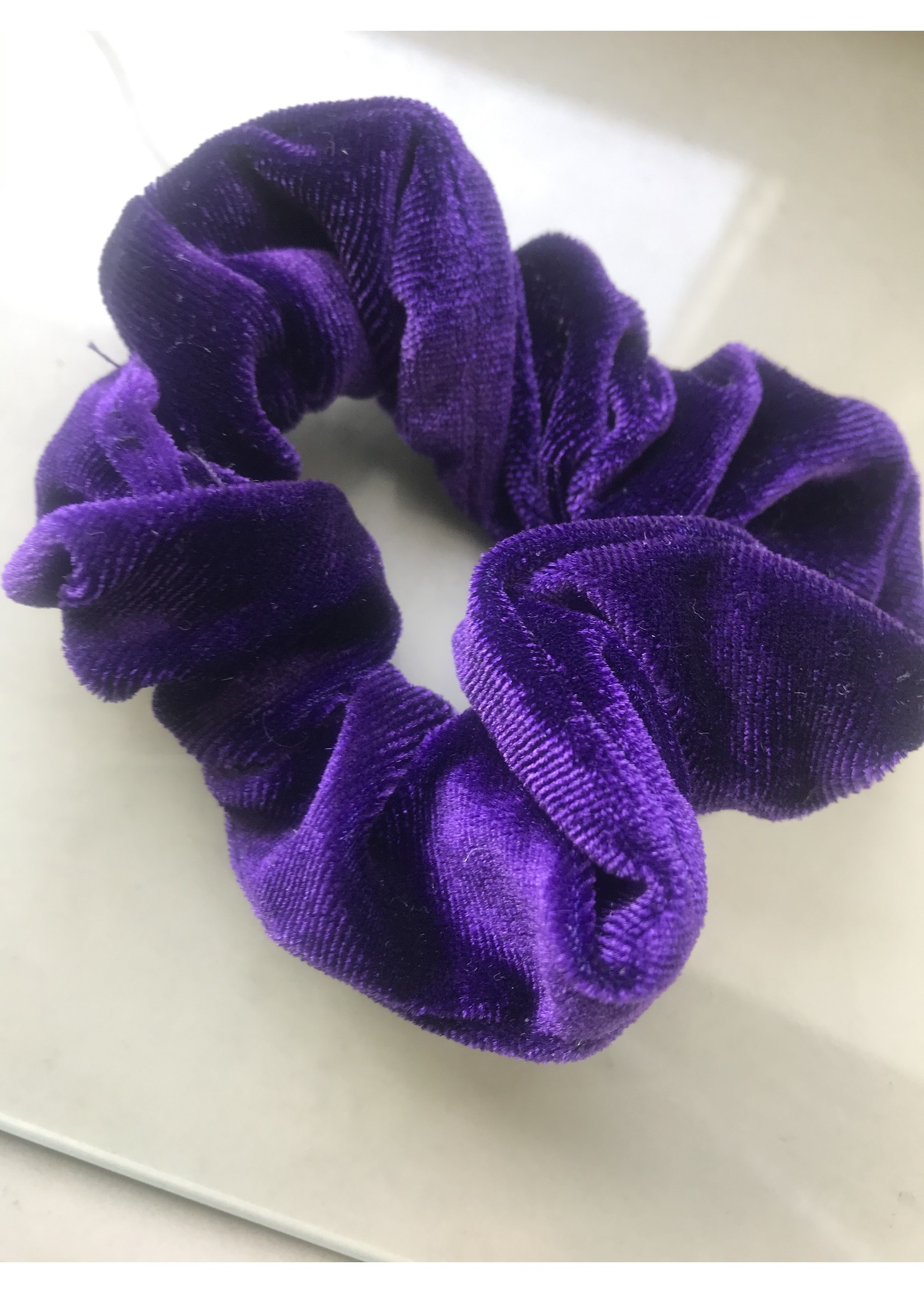 dark purple scrunchie