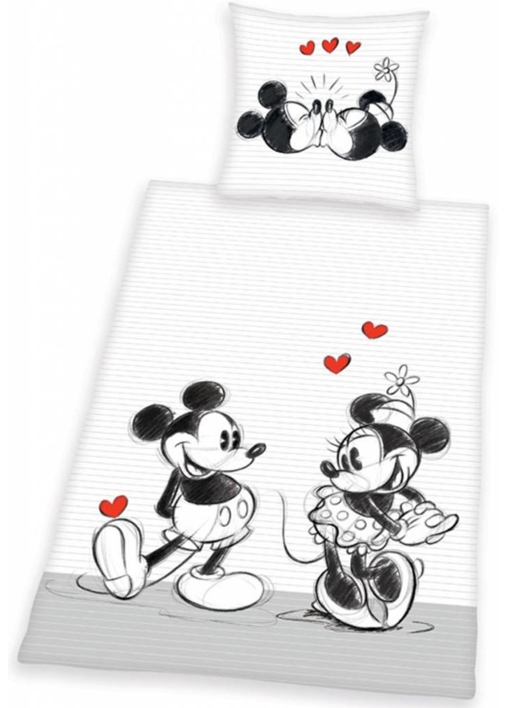 Disney Mickey Minnie Mouse Duvet Cover Set in Love