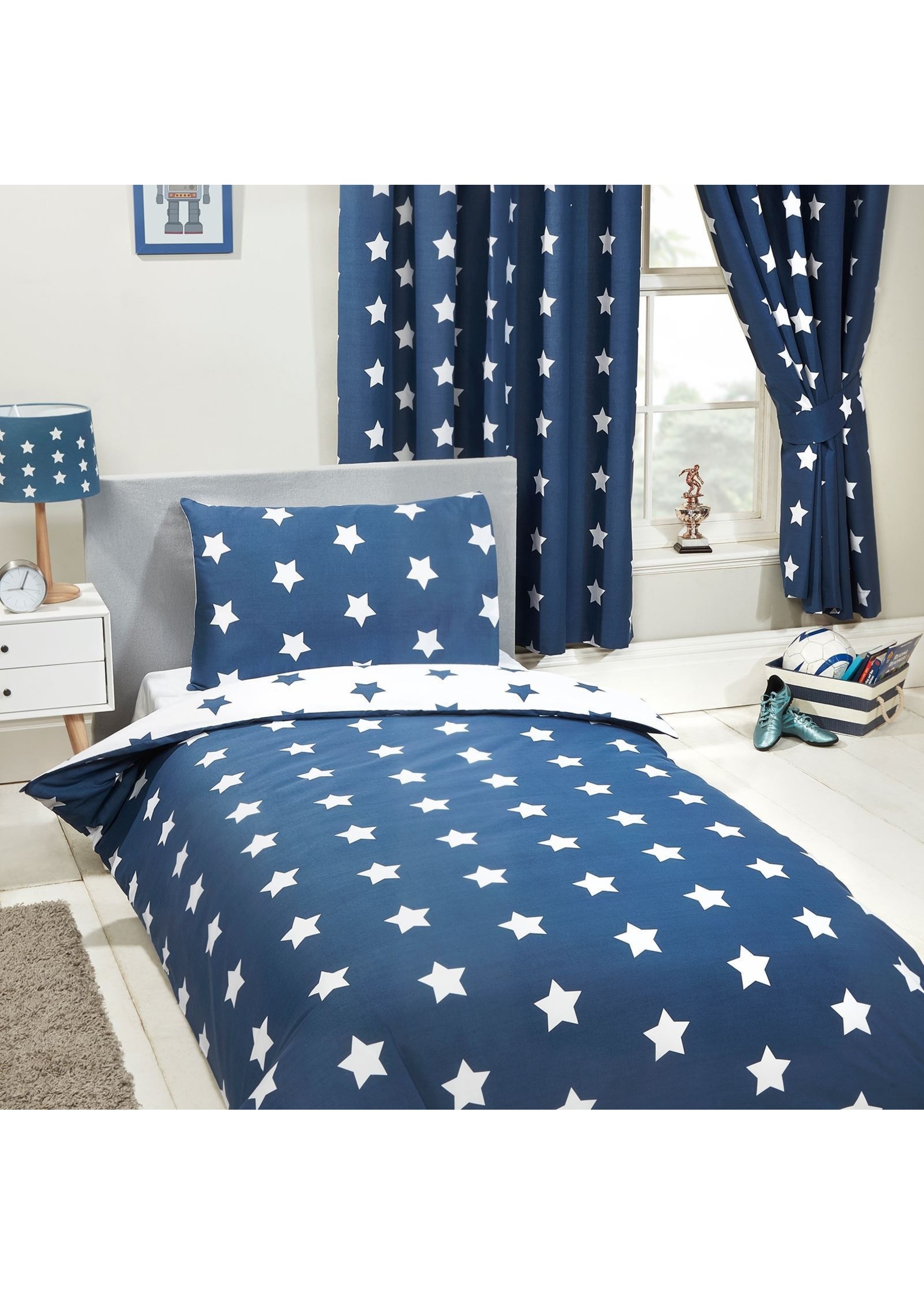 Sterren Duvet Cover Navy Blue/White