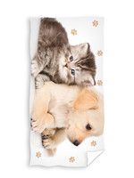 Puppy & Kitty Bath Towel