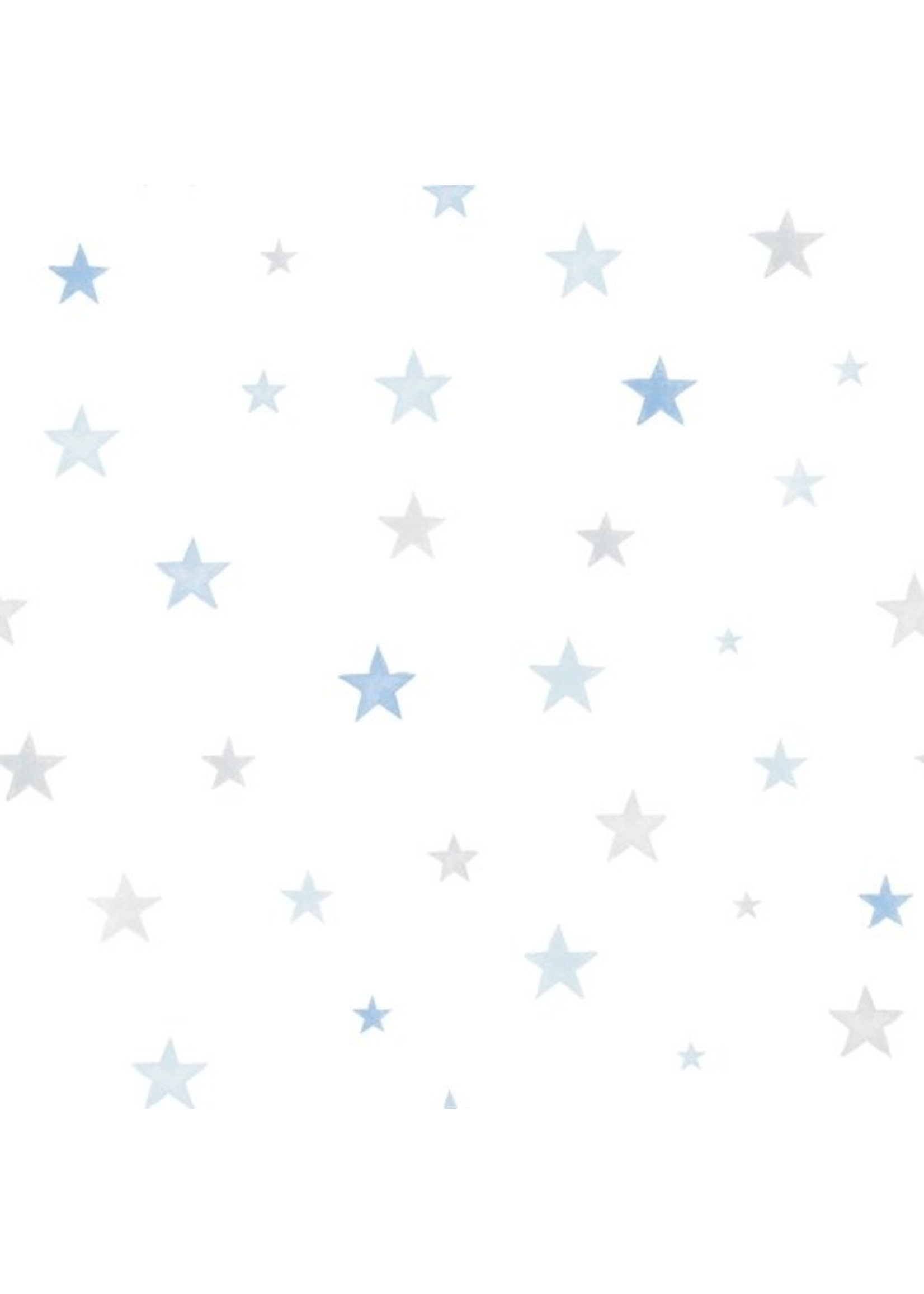 Little Ones Stars blauw/grijs Wallpapier