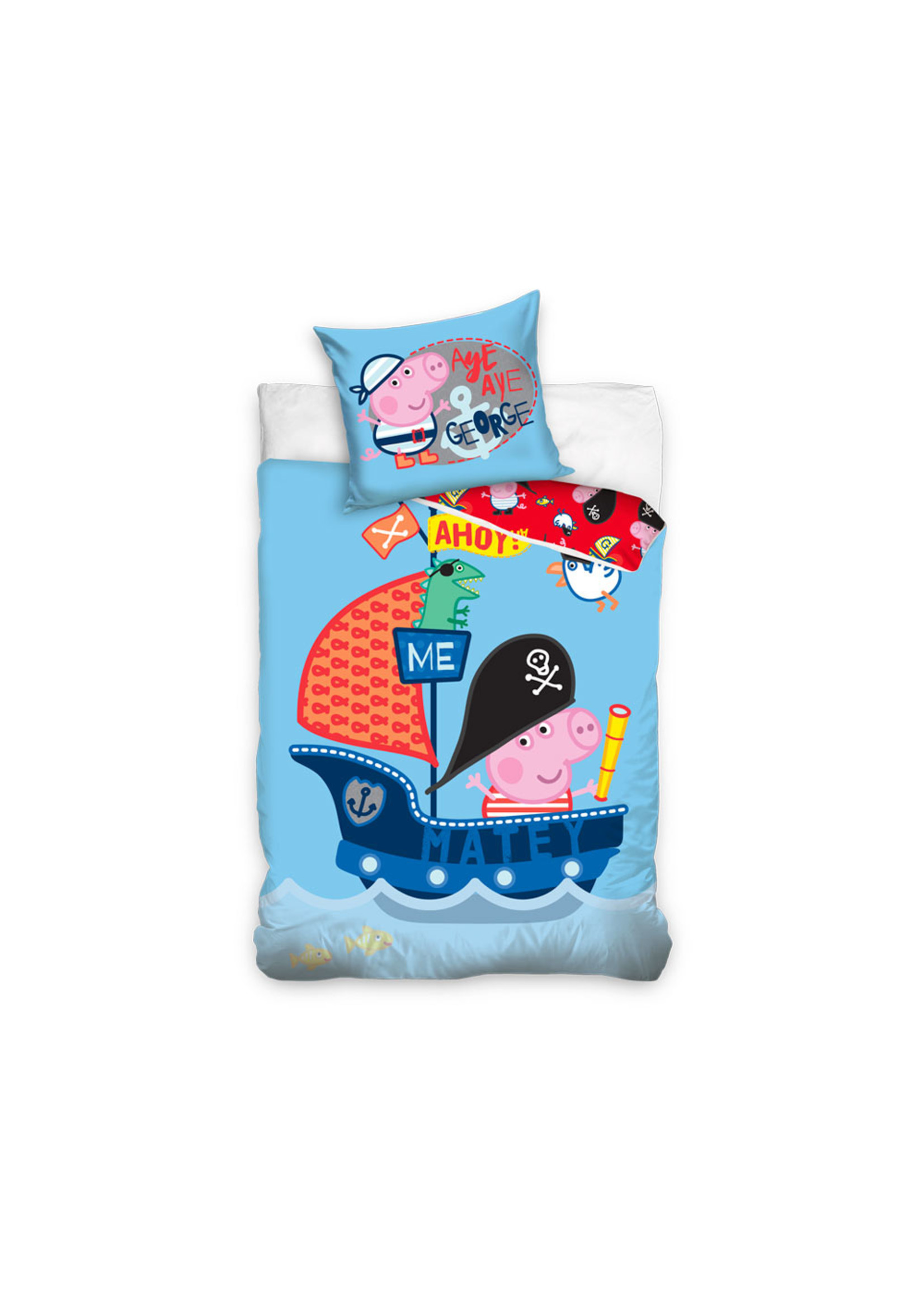 Peppa Pig Peppa Pig Duvet Cover Set Ahoy 160x200cm Cotton