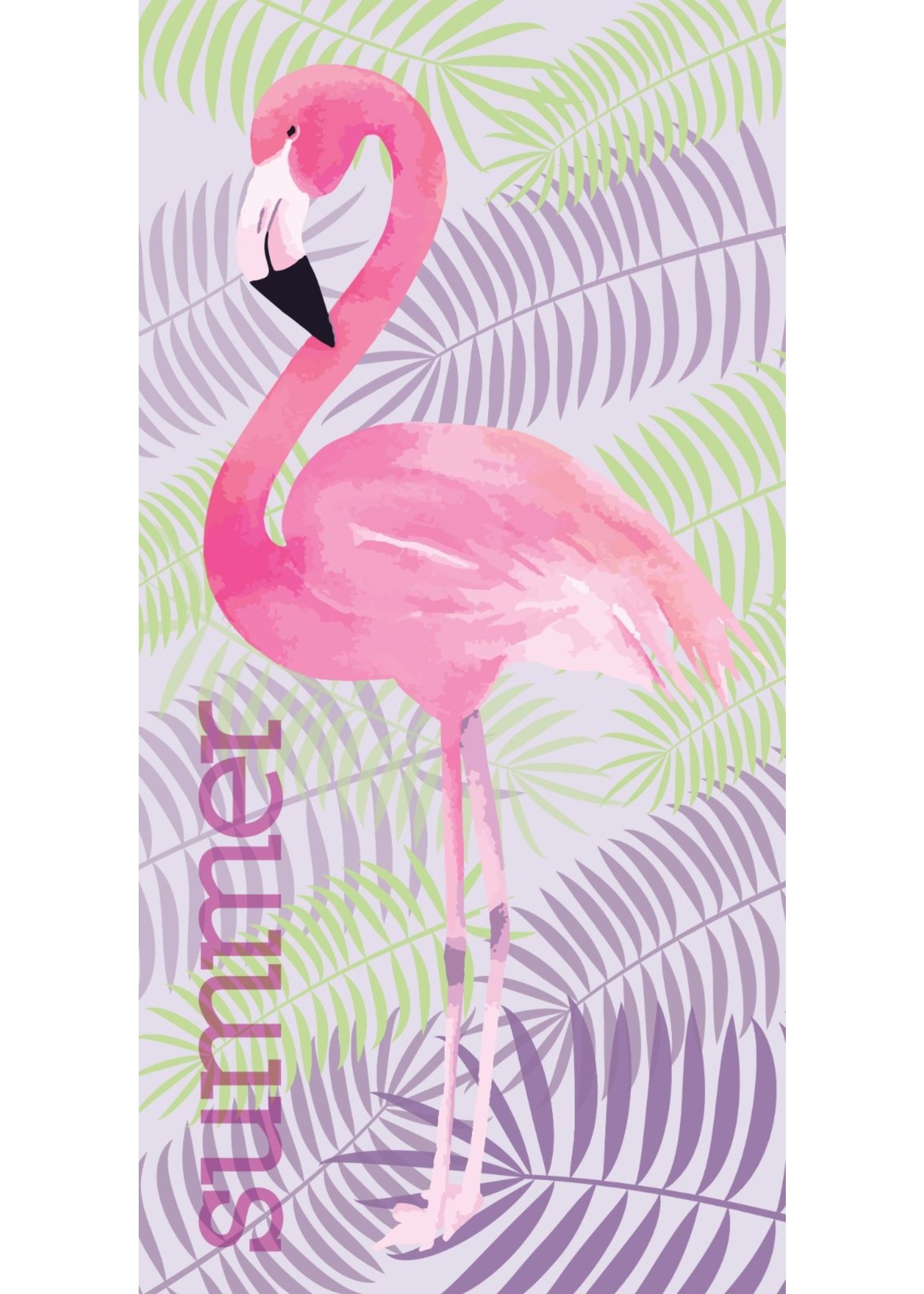 Flamingo Hand Towel  Tropical Island