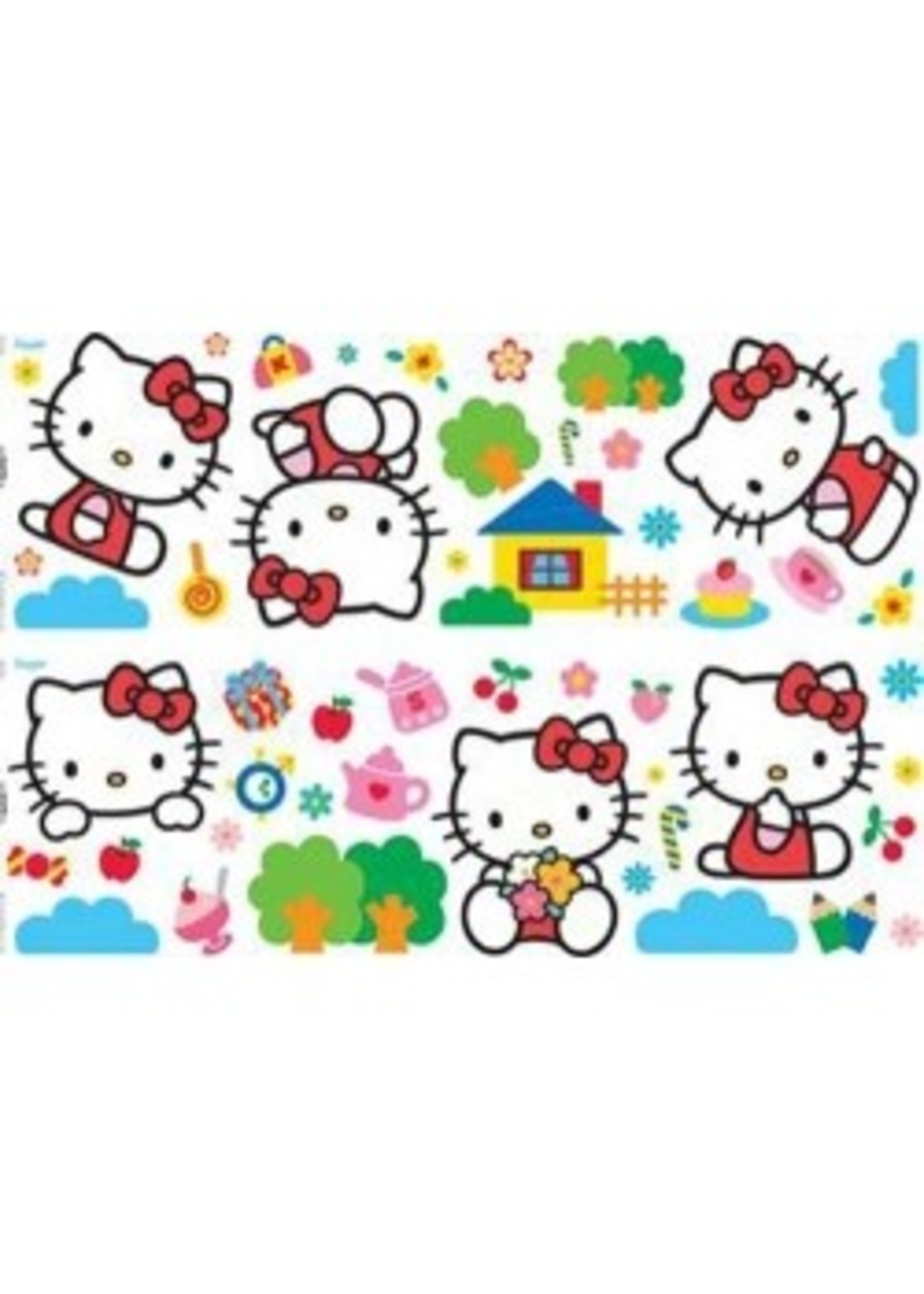 HELLO KITTY DECORATIE STICKERS HUIS