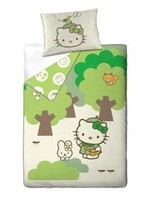 Hello Kitty Dekbedovertrek 140x200 Organic Katoen Bomen HK08177-OKB