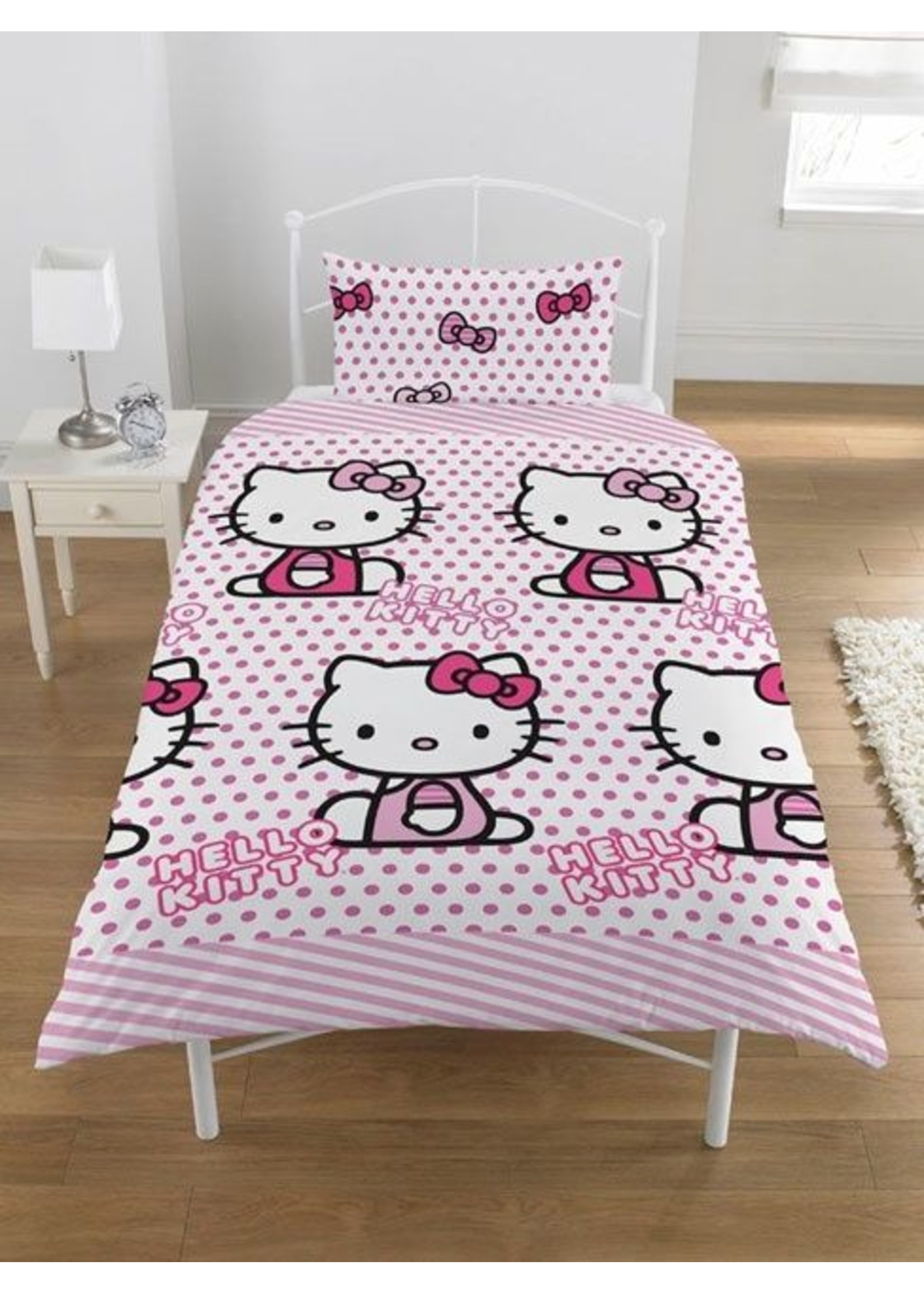 Hello Kitty Dekbedovertrek Set Rijen 5013259301205