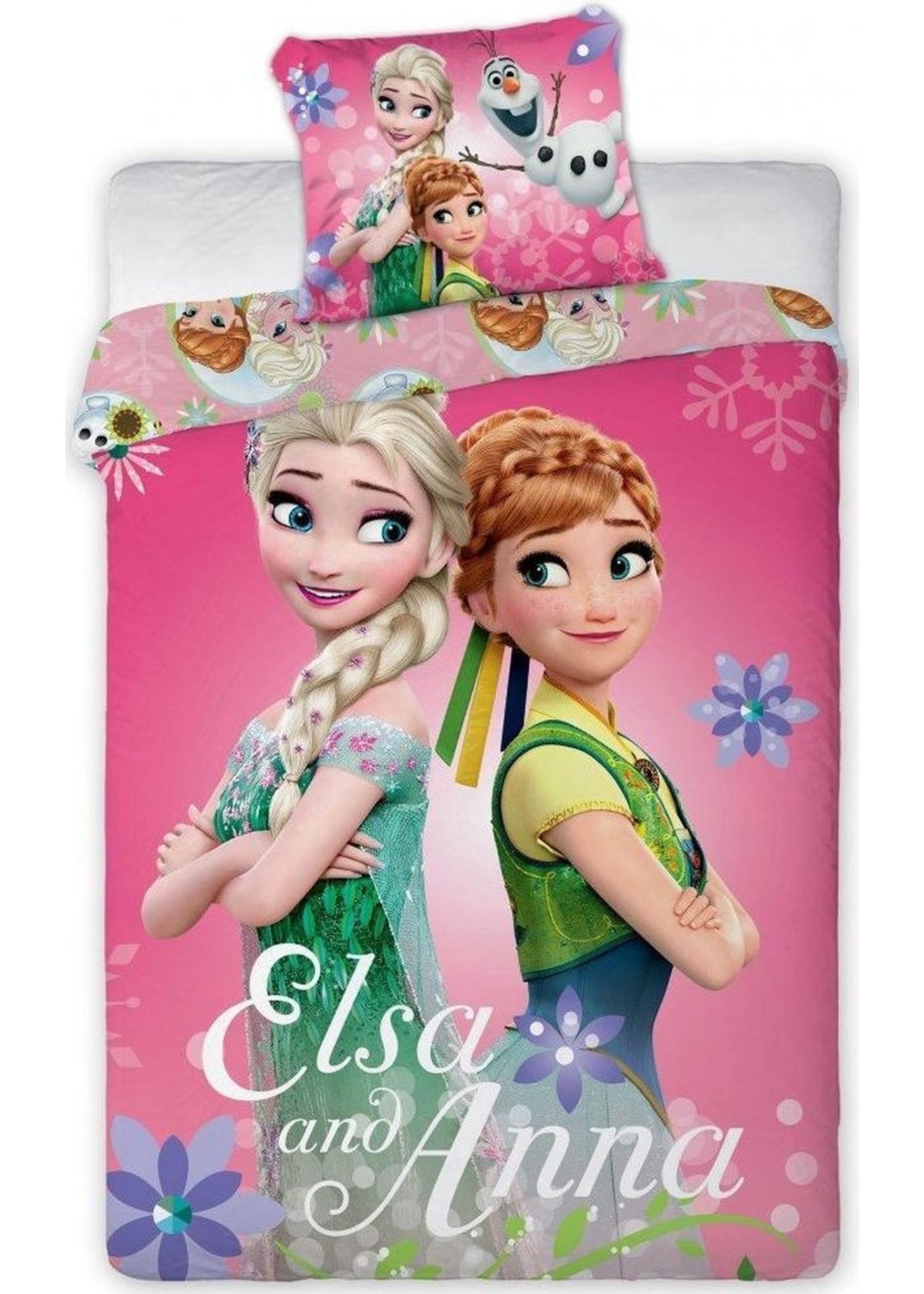 Disney Elsa and Anna Single Bed Cover 100 cm x 135 cm