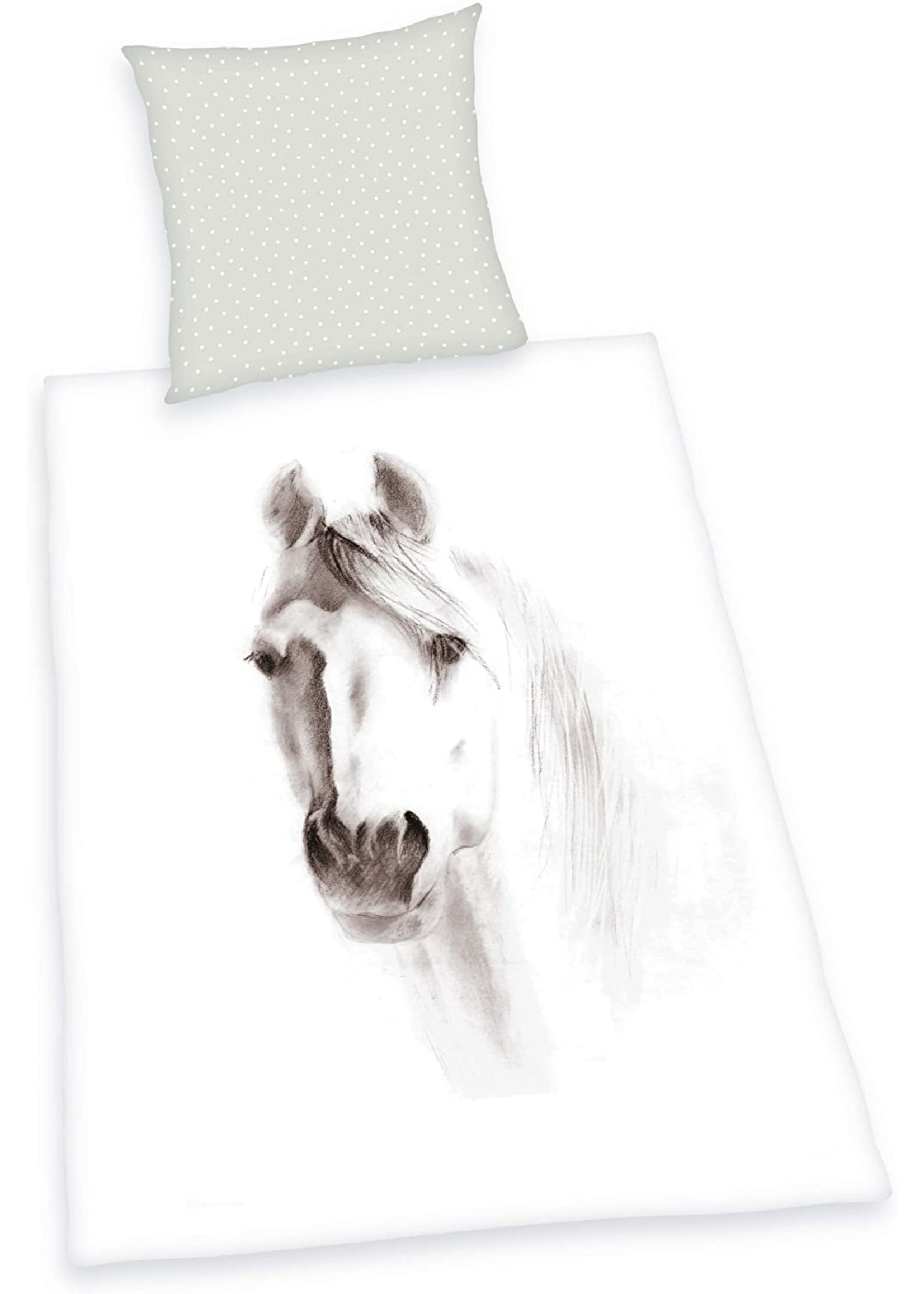 Horses Duvet 140x200 Cotton 70x90