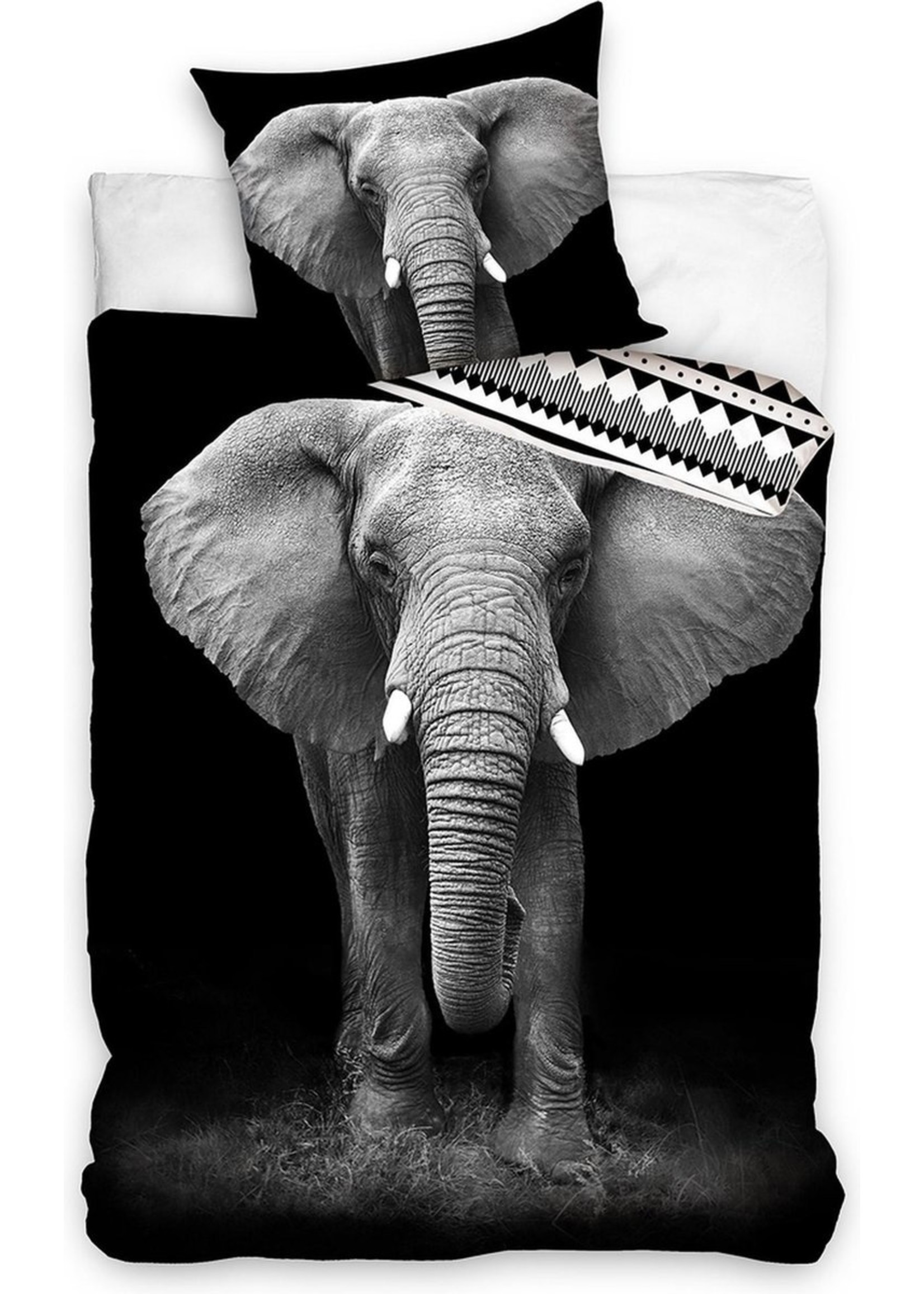 Elephant Single Duvet 140x200cm 100%Cotton Pillowcase 70x90cm