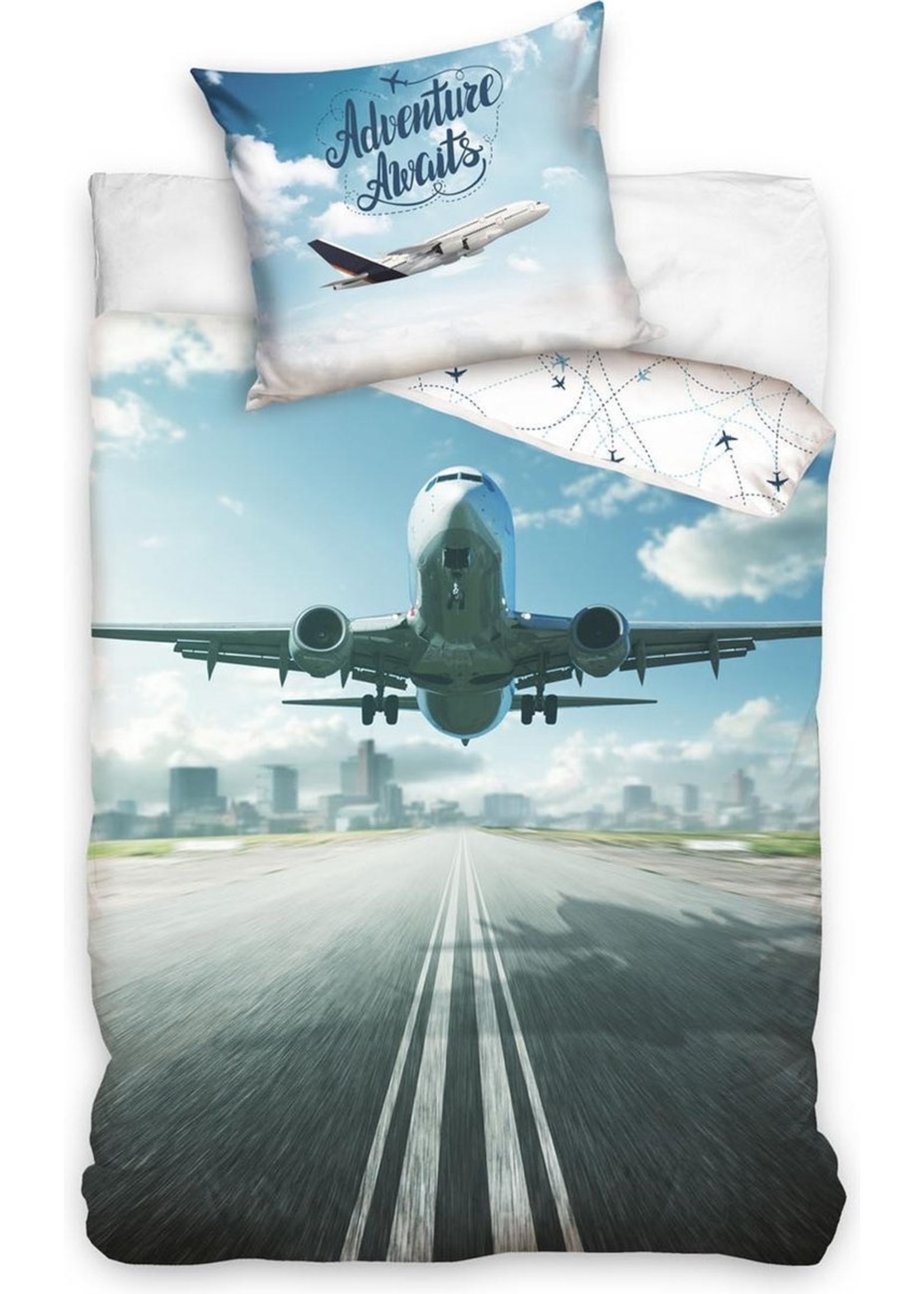 Planes Duvet 140x200cm Cotton Pillowcase 60x70