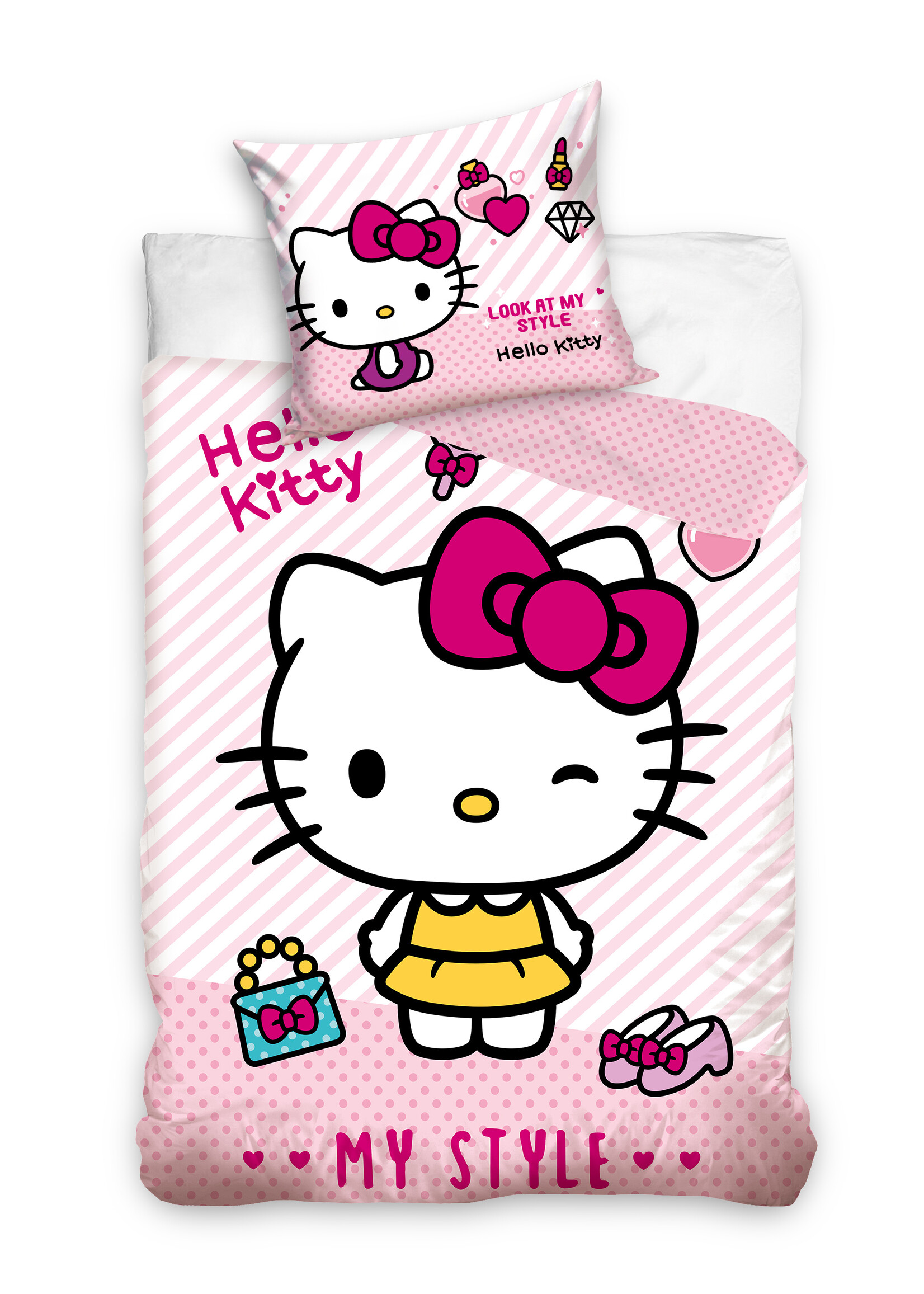 Hello Kitty Duvet 140x200cm Pillowcase 70x90cm Cotton