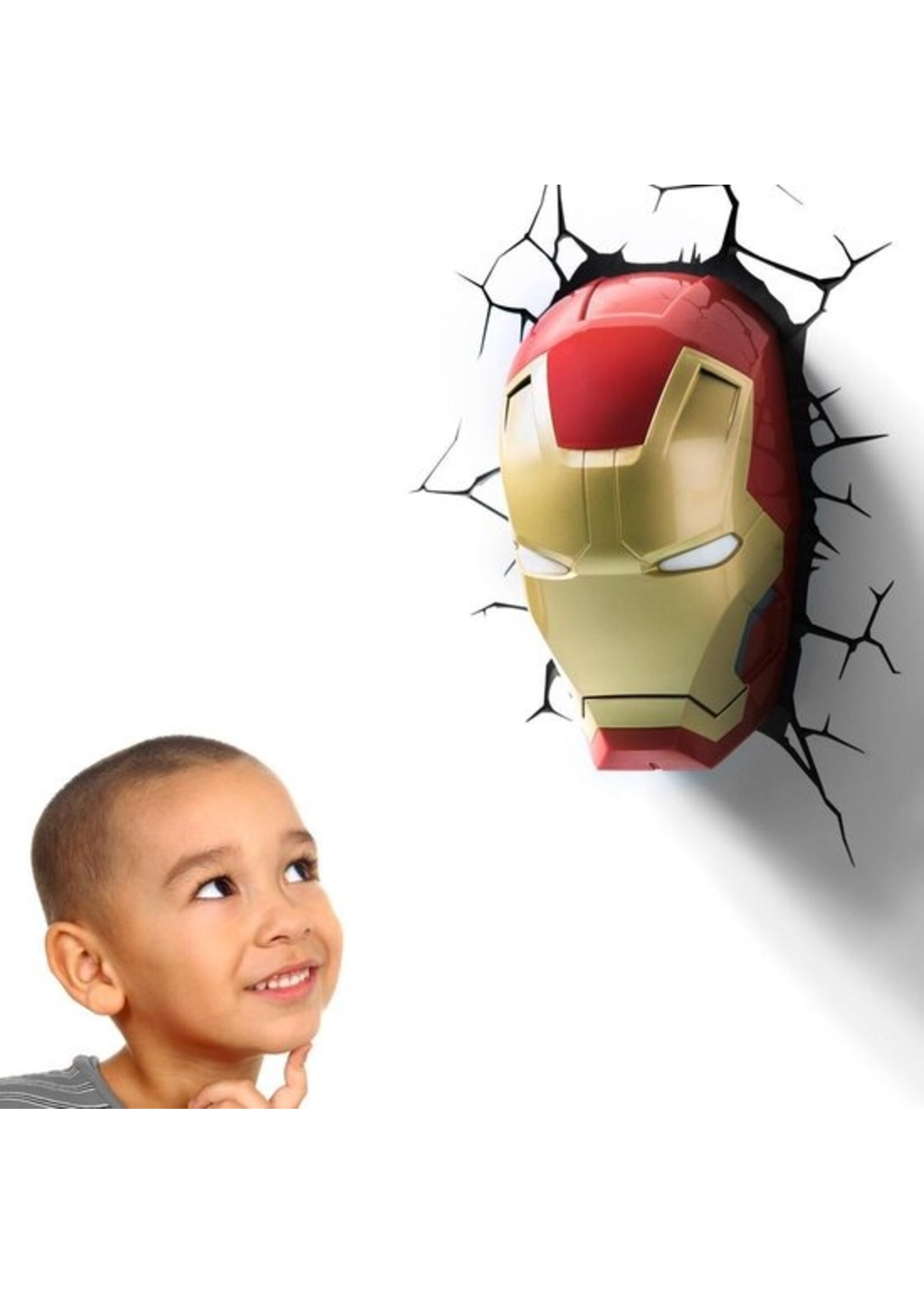 3DlightFX Marvel Iron Man Mask - Wandlamp - LED