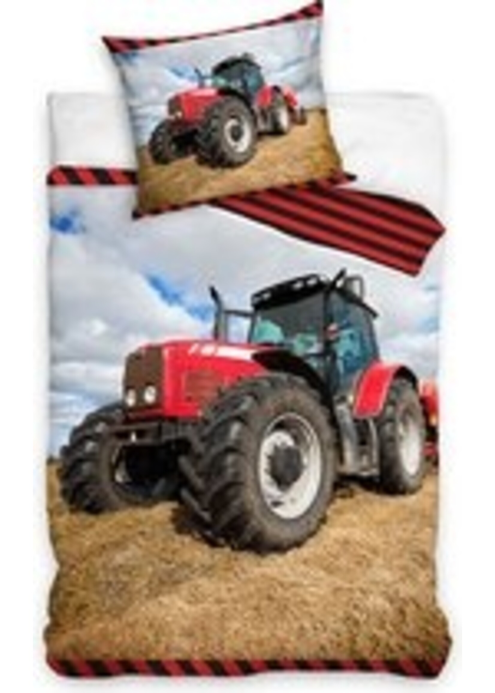 Red Tractor SIngle Person Duvet