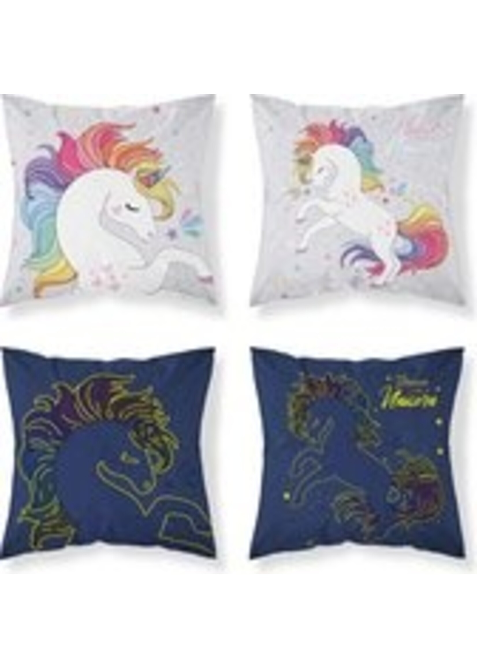 Unicorn Unicorn Kussen Glow in the Dark inclusief kussen vulling