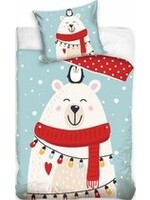 Kerst Christmas Single Person Duvet Polar Bear with scarf