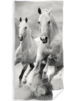 Animal Pictures Handdoek  Wit Paard - 70 x 140 cm - Katoen