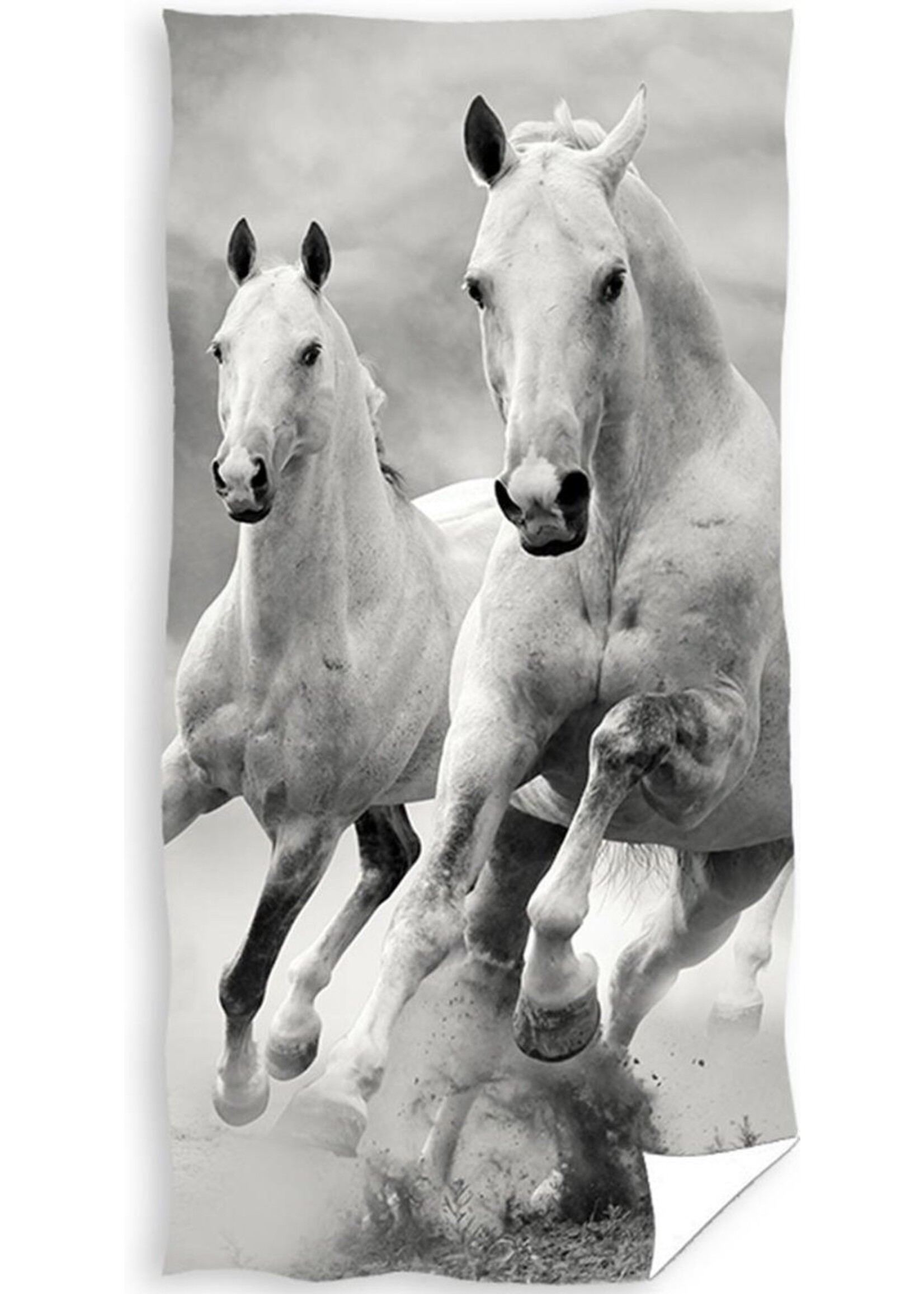 Animal Pictures Handdoek  Wit Paard - 70 x 140 cm - Katoen