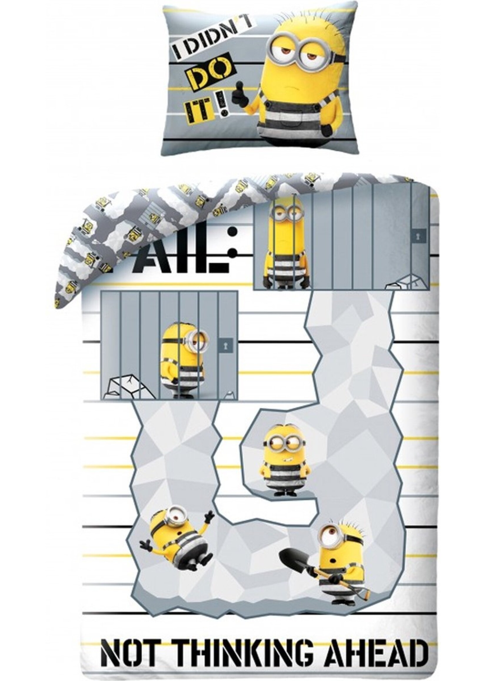 Minions Minions Dekbedovertrek Not Thinking Smart - 140 x 200 cm - Katoen