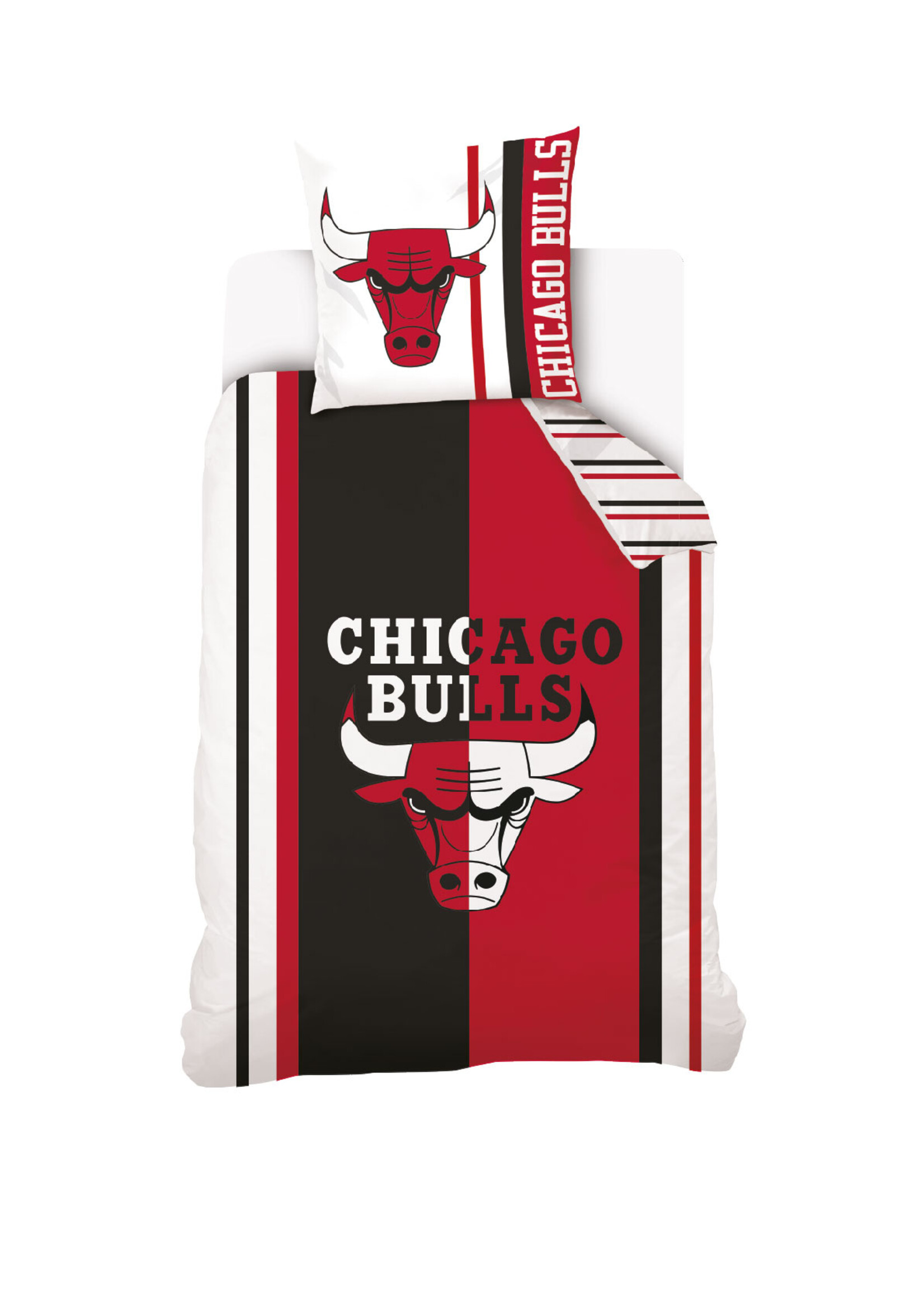 Chicago Bulls Single Duvet 140x200cm Pillowcase 70x90cm Cotton