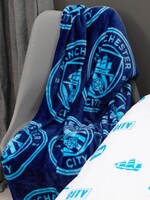 Manchester City Manchester City Plaid Fleece Deken Groot 150cm x 200cm 100% Polyester