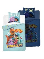 Dino Family Single Duvet 140x200cm Pillowcase 70x80cm Cotton Glow in the Dark