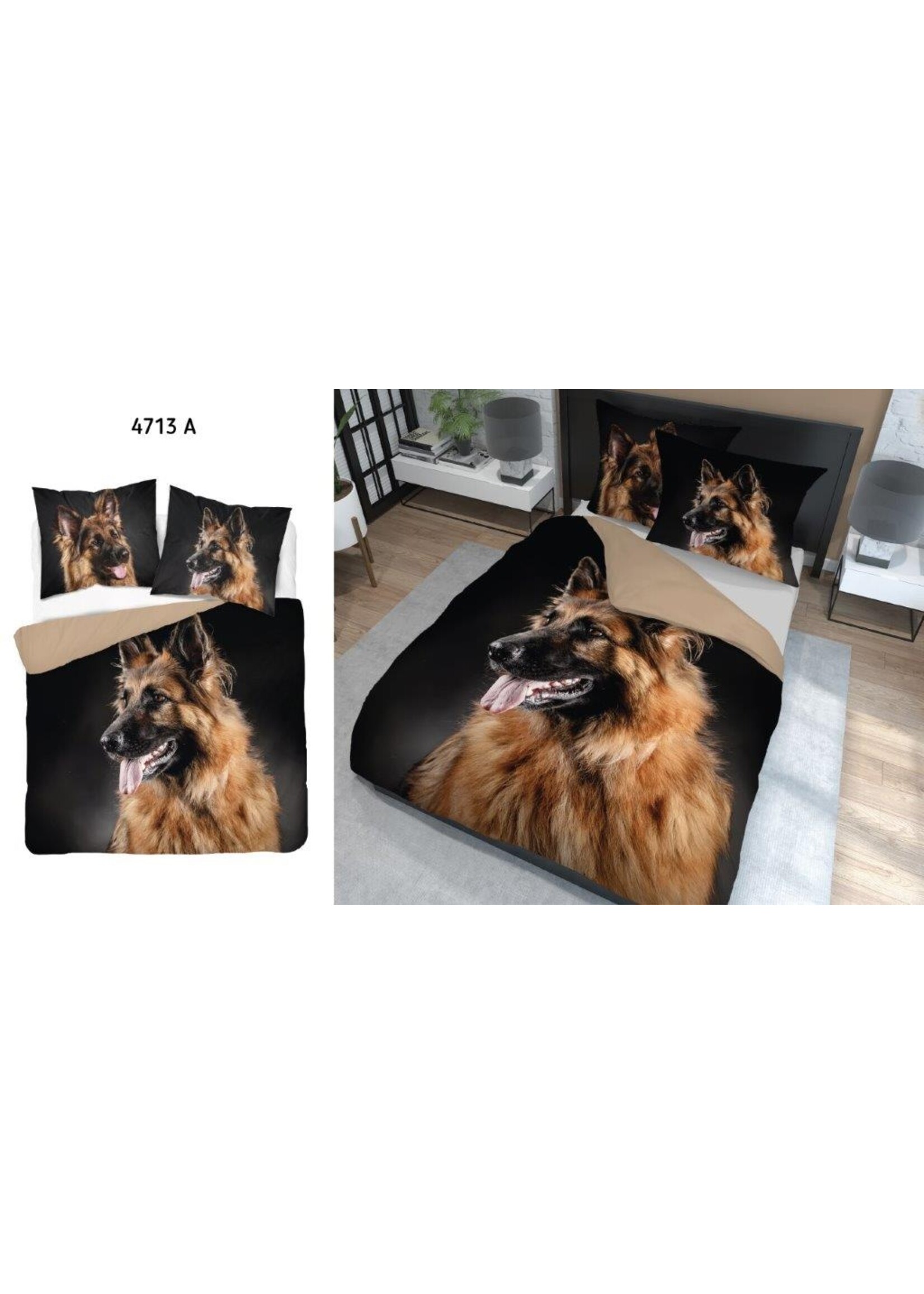 Dog 220x200cm Cotton Pillowcase 70x80cm